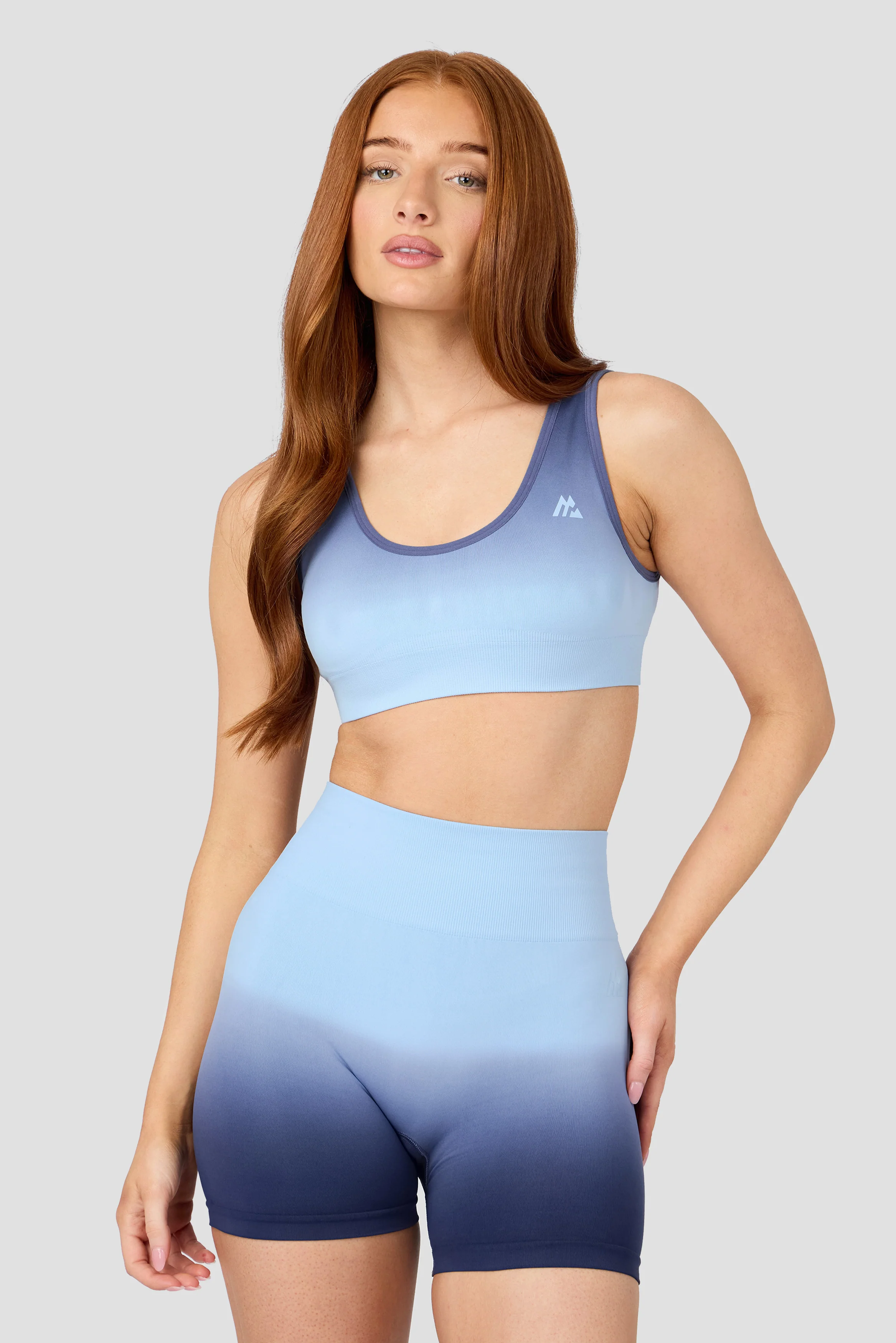 Arise Seamless Bra - Greyed Indigo/Blissful Blue