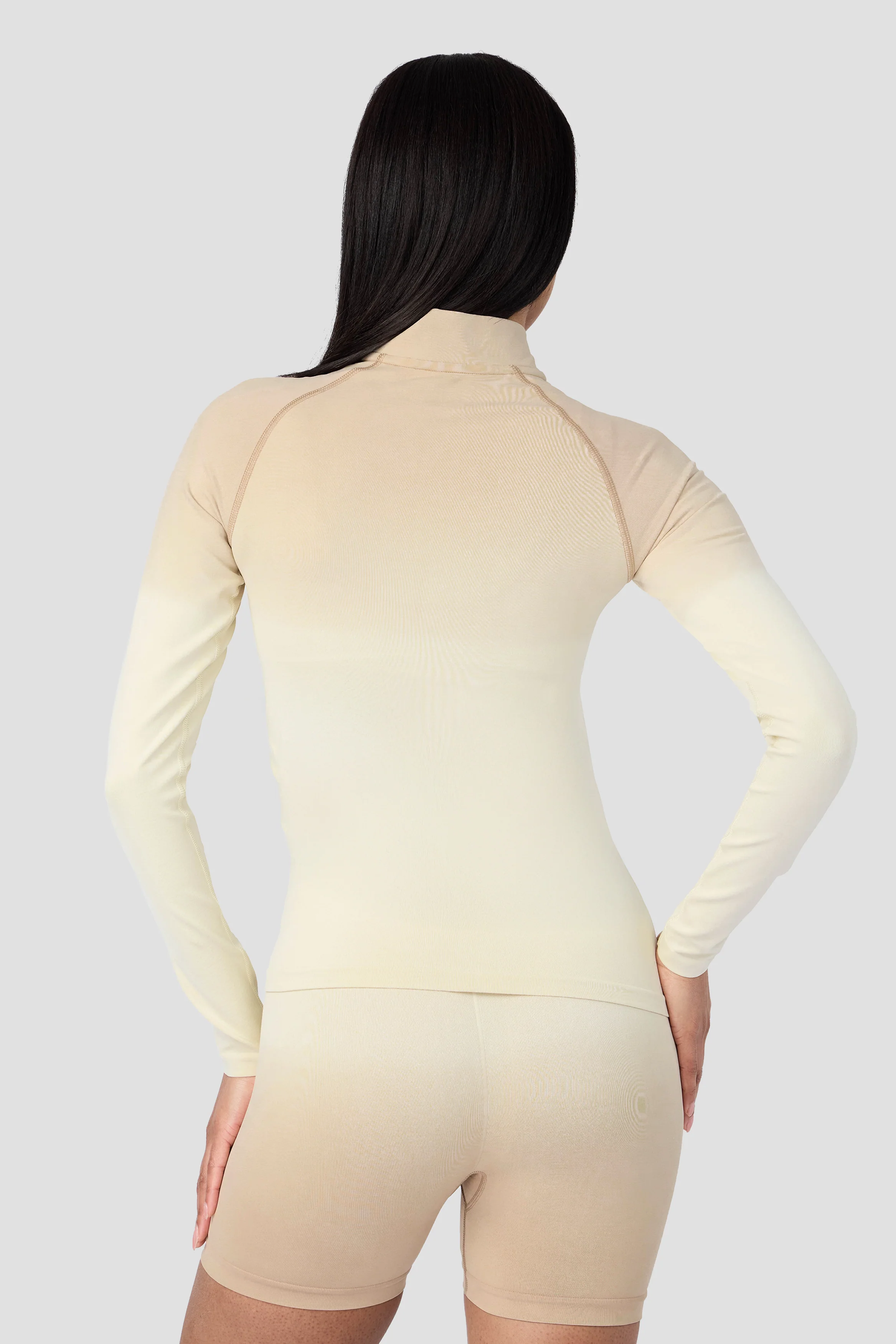 Arise Seamless Full Zip - Maple Wood/Vanilla Foam - Image 2