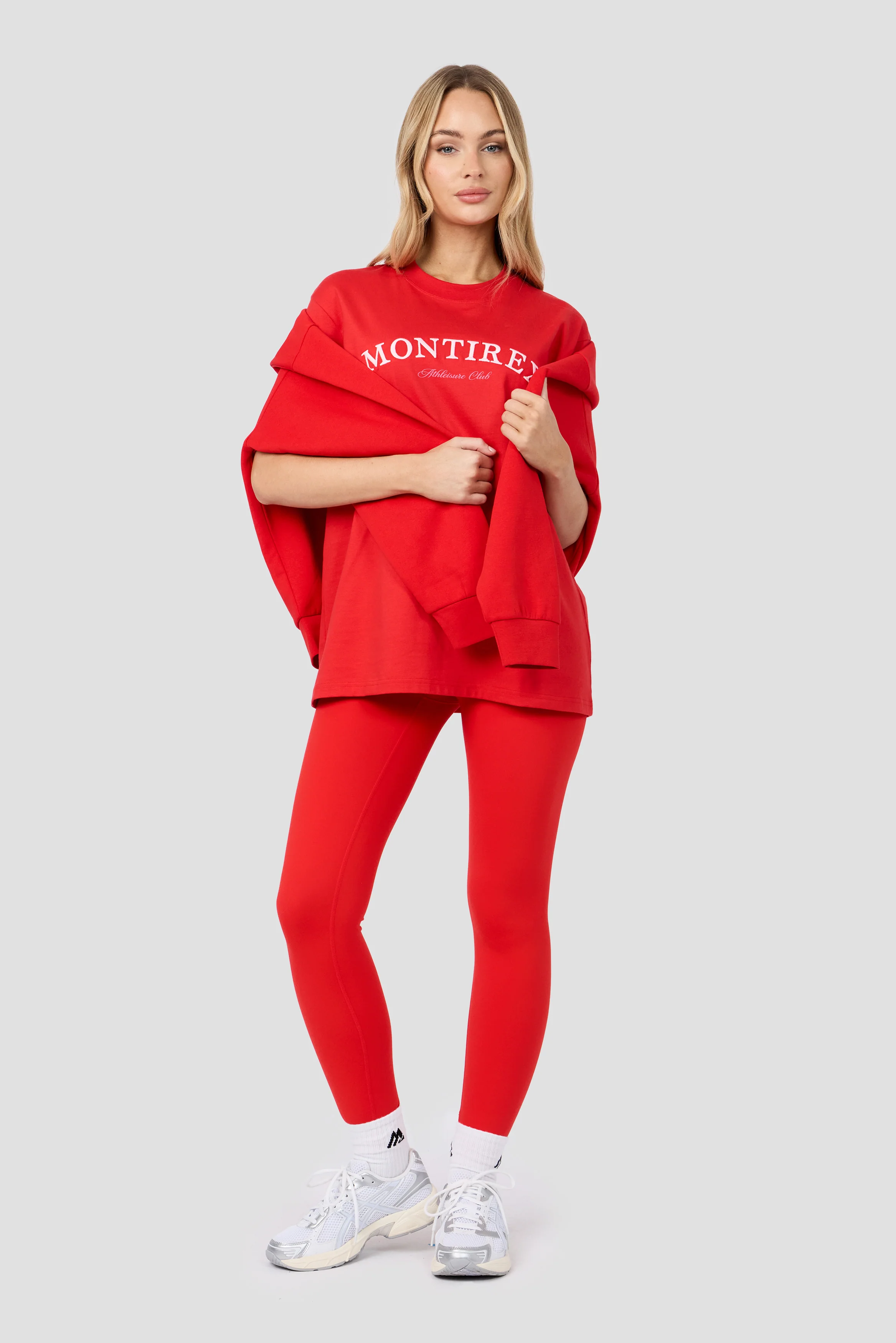 Athleisure Club T-Shirt - Poppy Red - Image 4