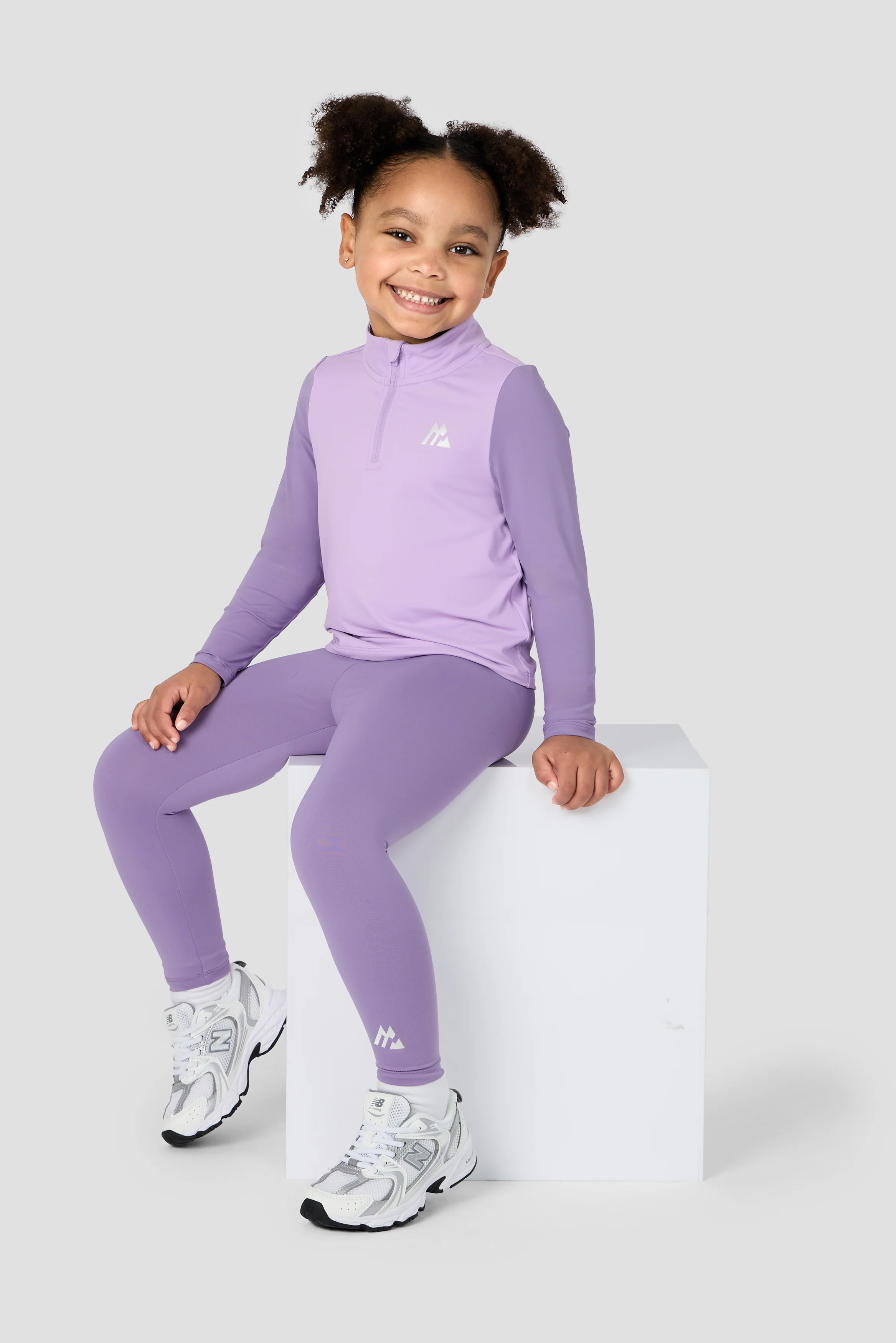 Infant Girls Bounce 1/4 Zip/Legging Set - Parma/Lilac Chalk - Image 3