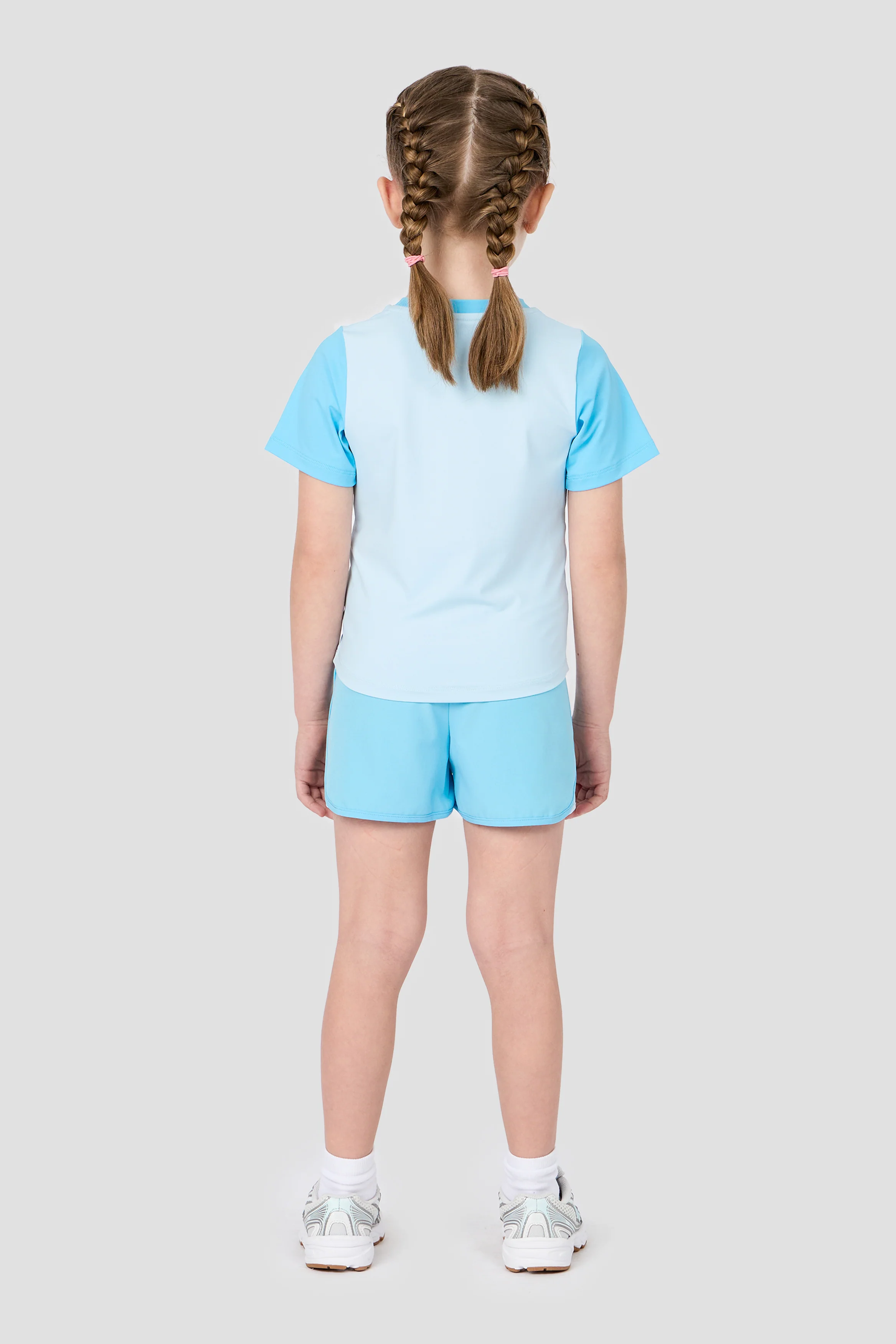Infant Girls Bounce T-Shirt/Short Set - Misty Blue/Seashell Blue - Image 2