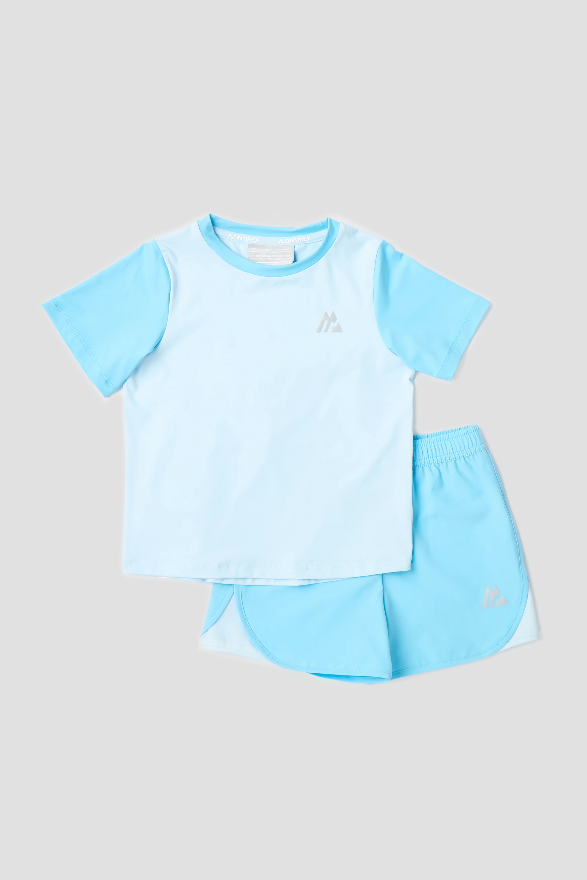 Infant Girls Bounce T-Shirt/Short Set - Misty Blue/Seashell Blue - Image 4