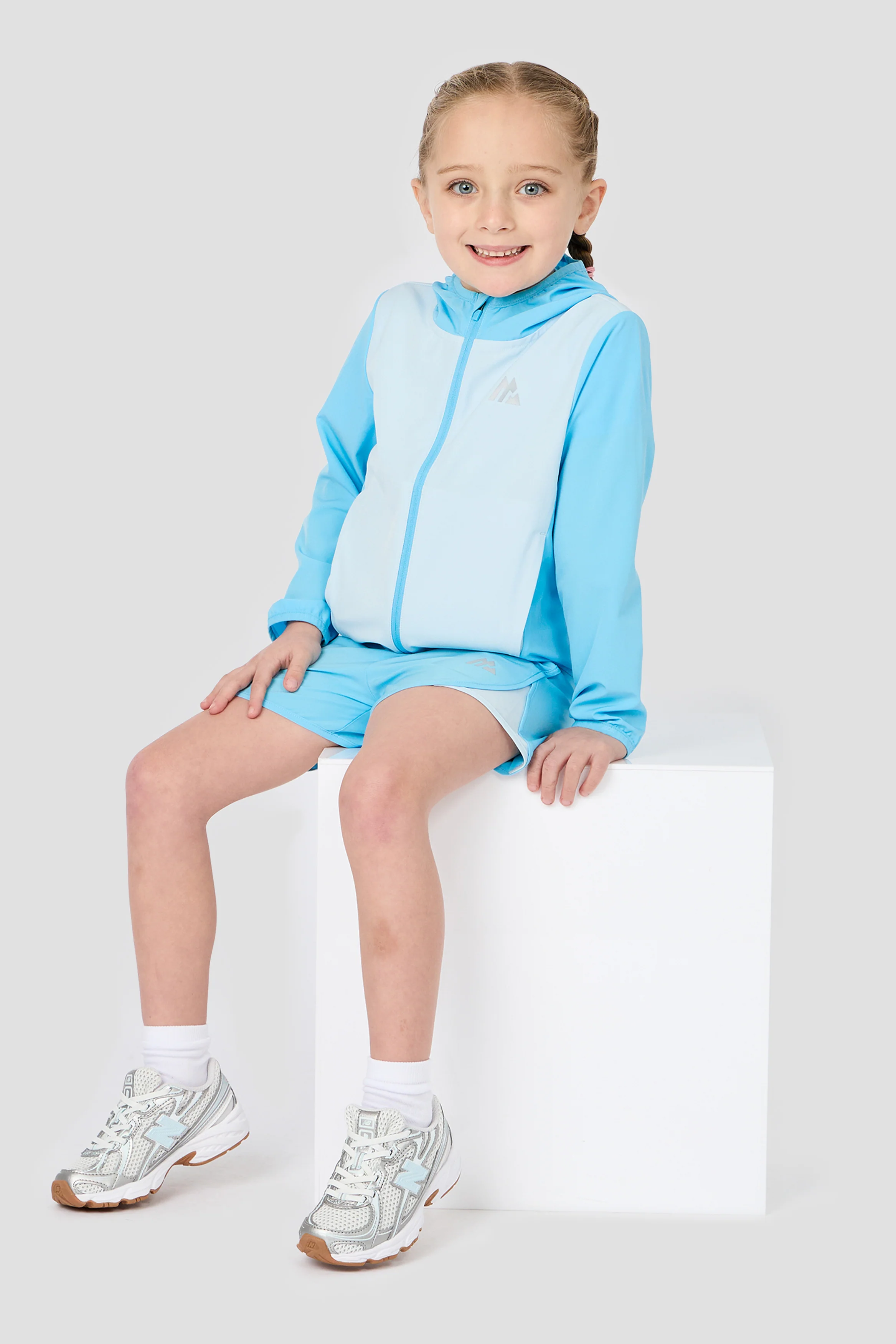 Infant Girls Bounce Windbreaker - Misty Blue/Seashell Blue - Image 3