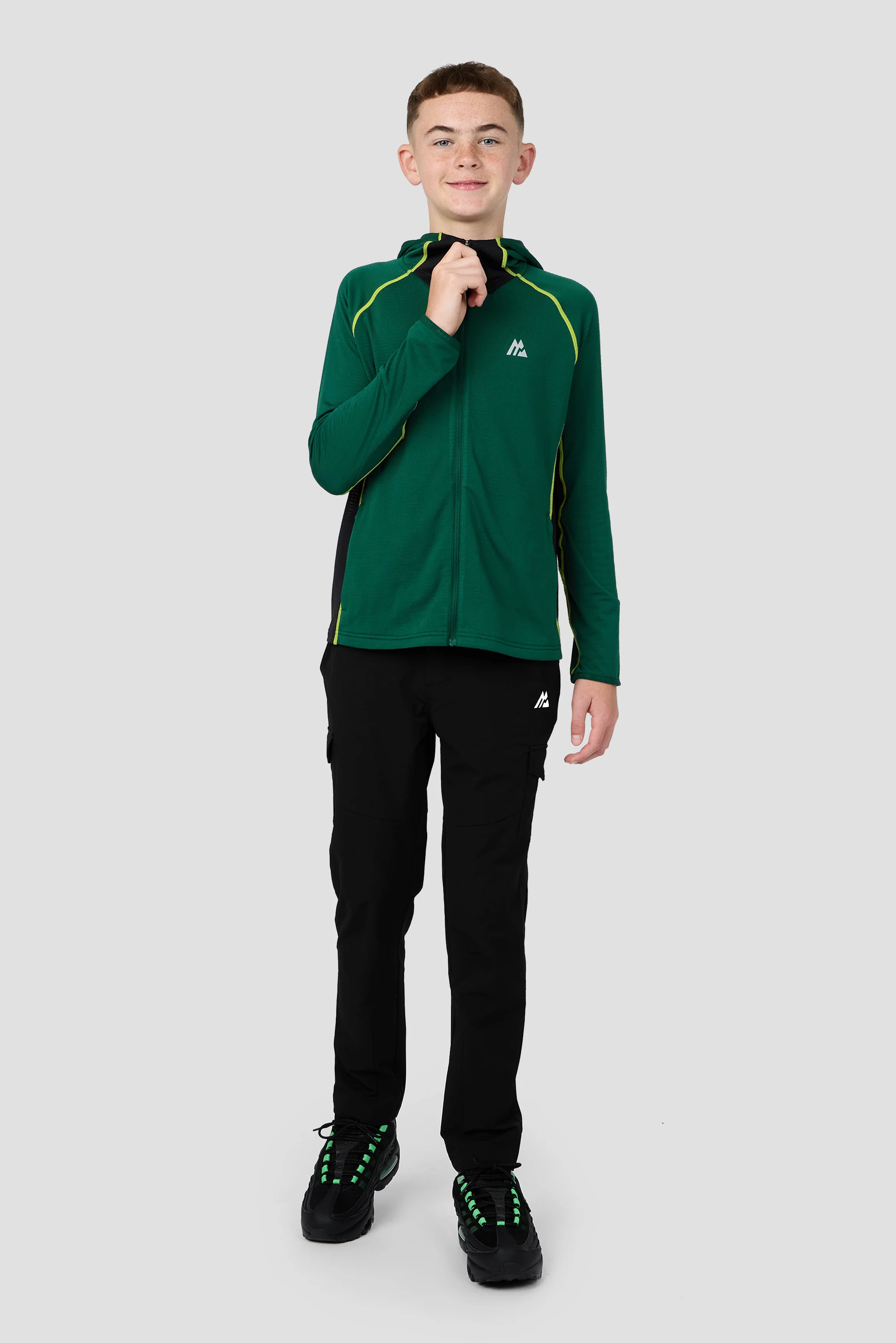 Boys Brink Polartec® Fleece Hood - Evergreen/Black - Image 3