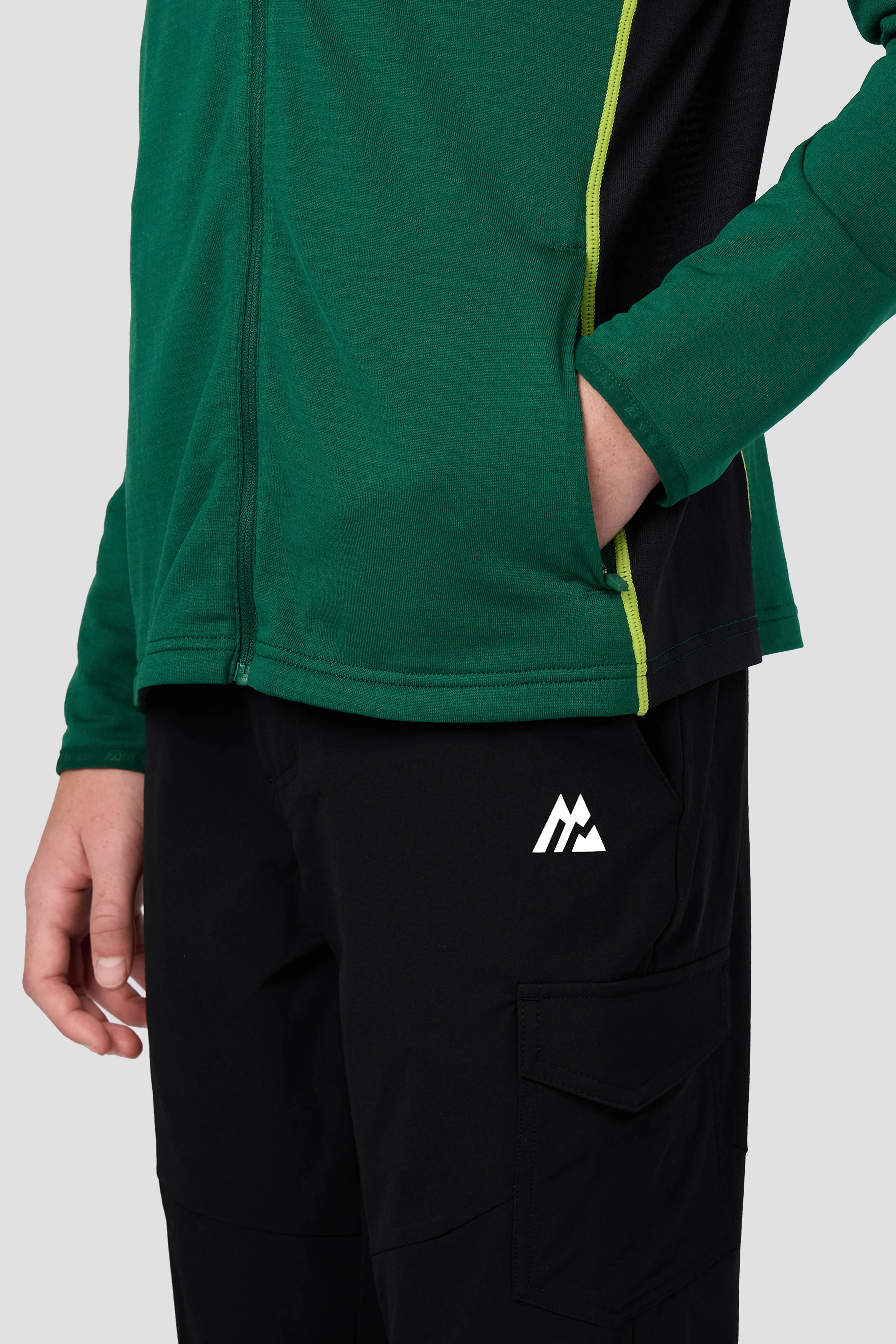 Boys Brink Polartec® Fleece Hood - Evergreen/Black - Image 7