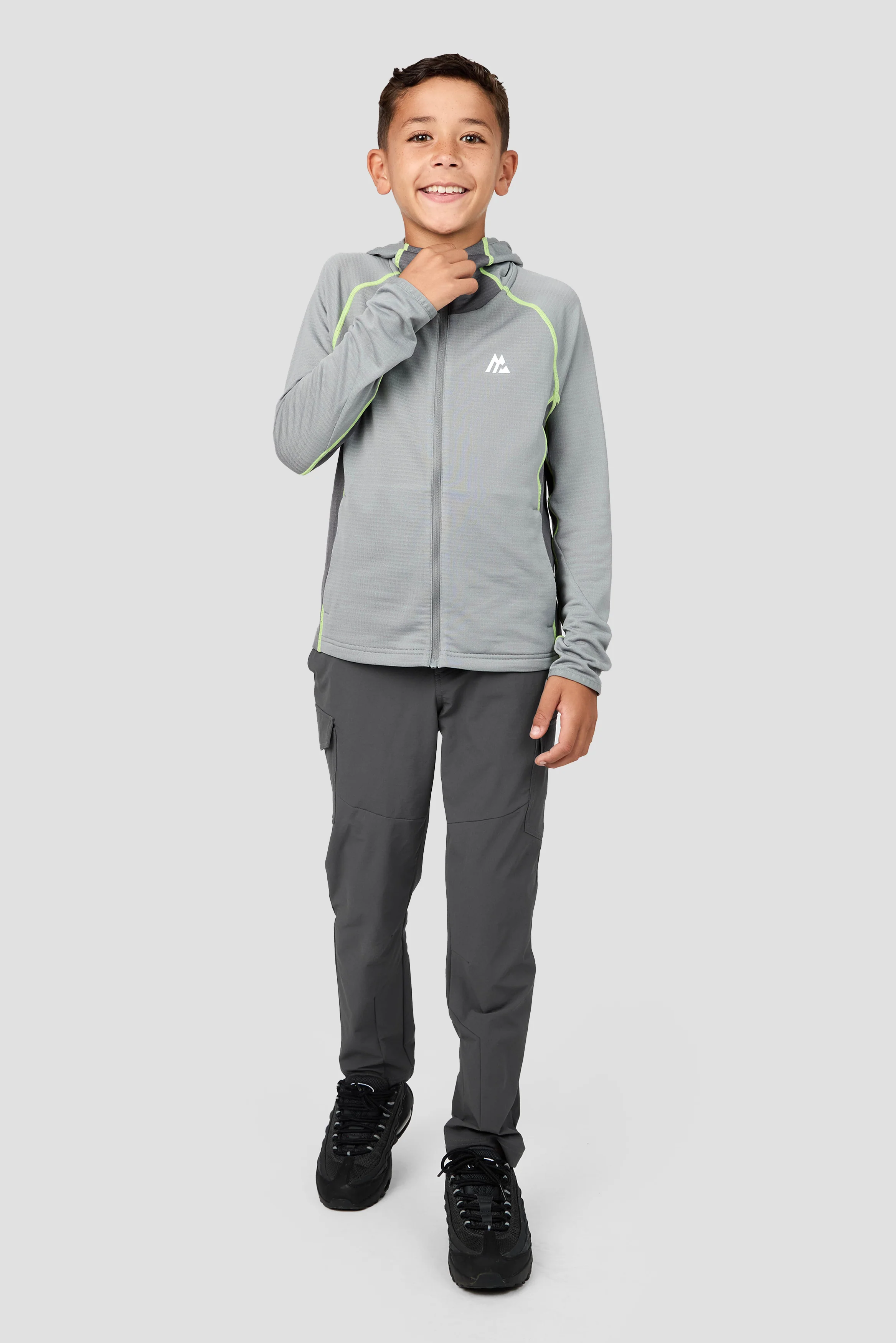 Boys Brink Polartec® Fleece Hood - Platinum Grey/Cement Grey - Image 3