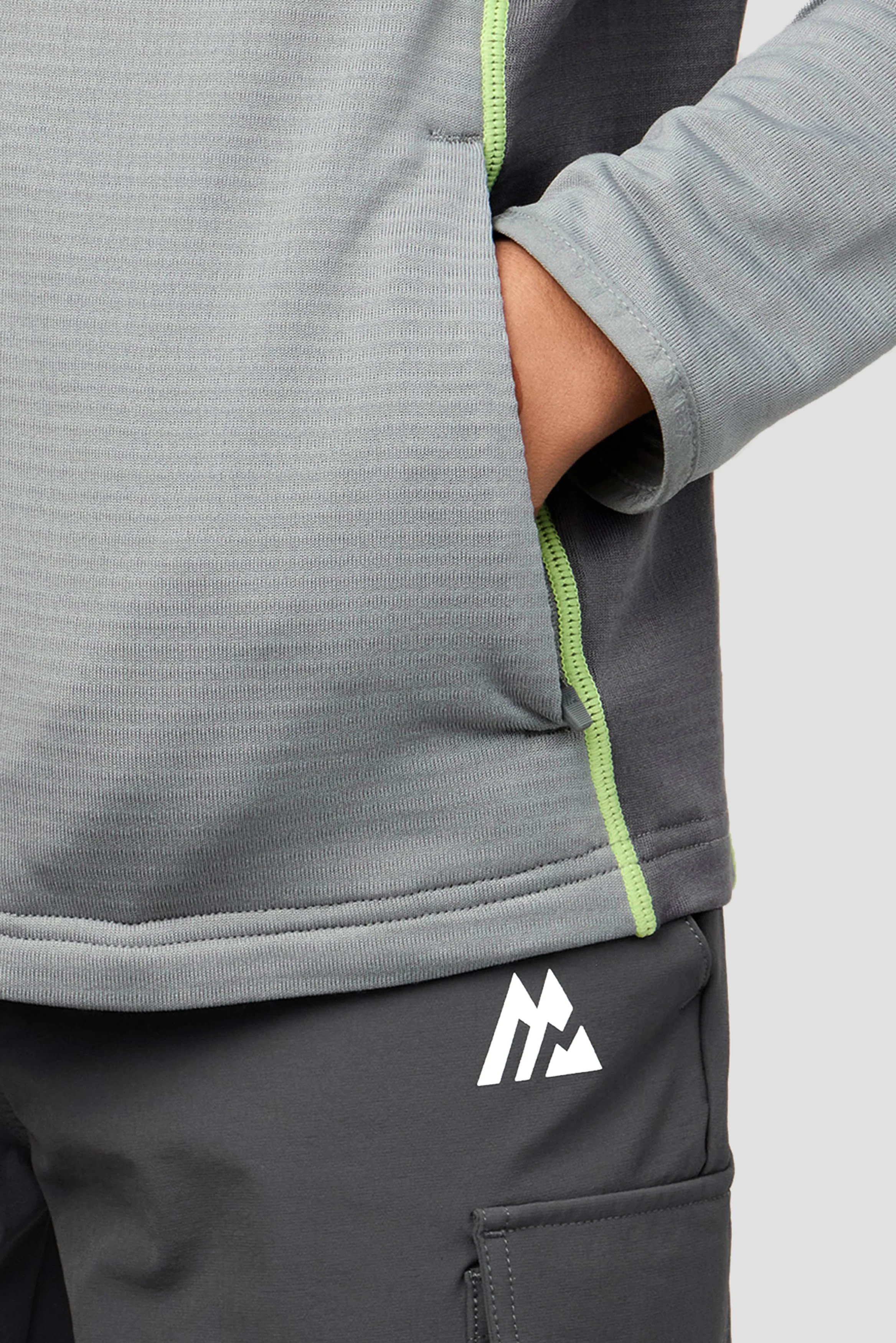 Boys Brink Polartec® Fleece Hood - Platinum Grey/Cement Grey - Image 5