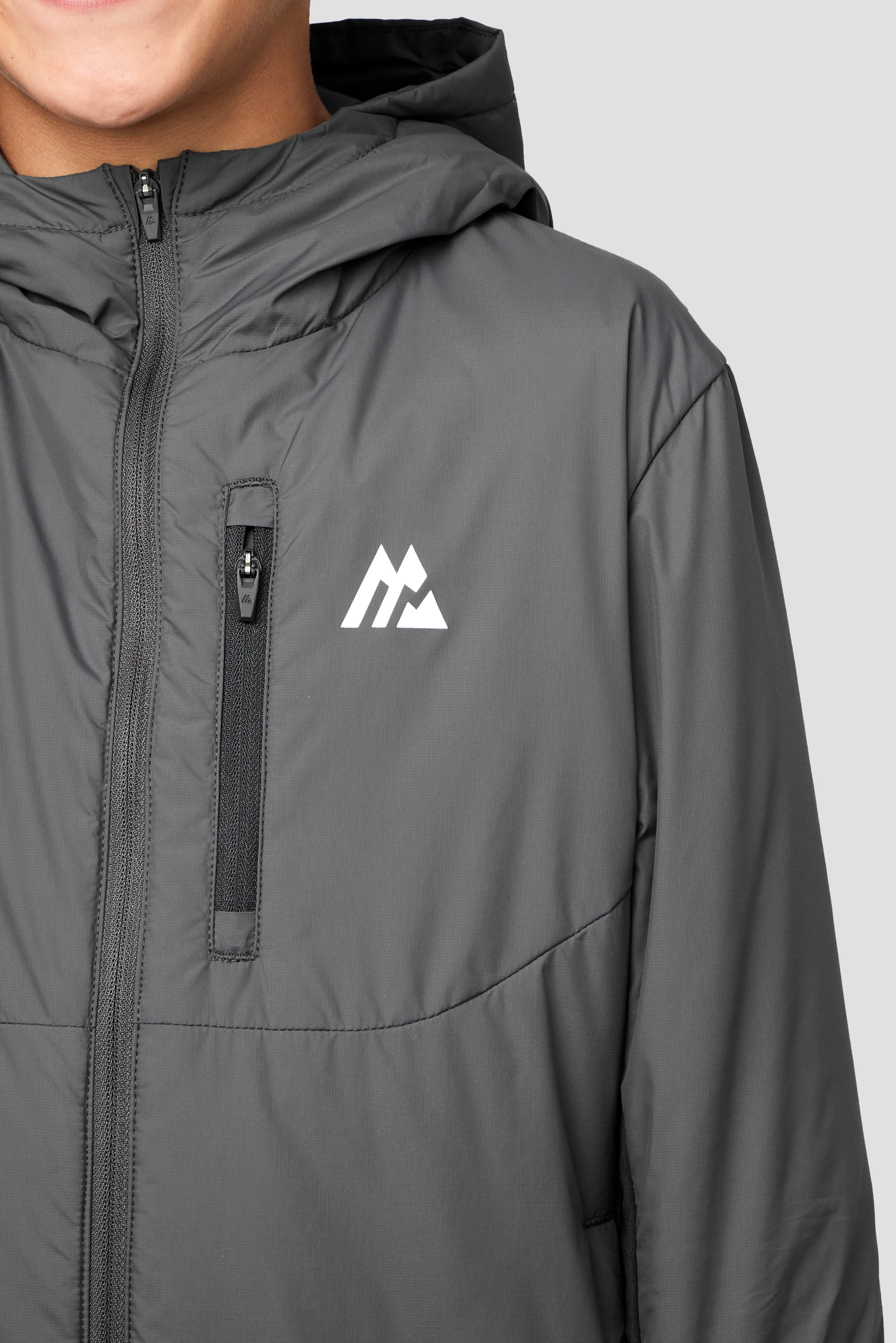 Boys Cache Jacket - Cement Grey/Asphalt - Image 7