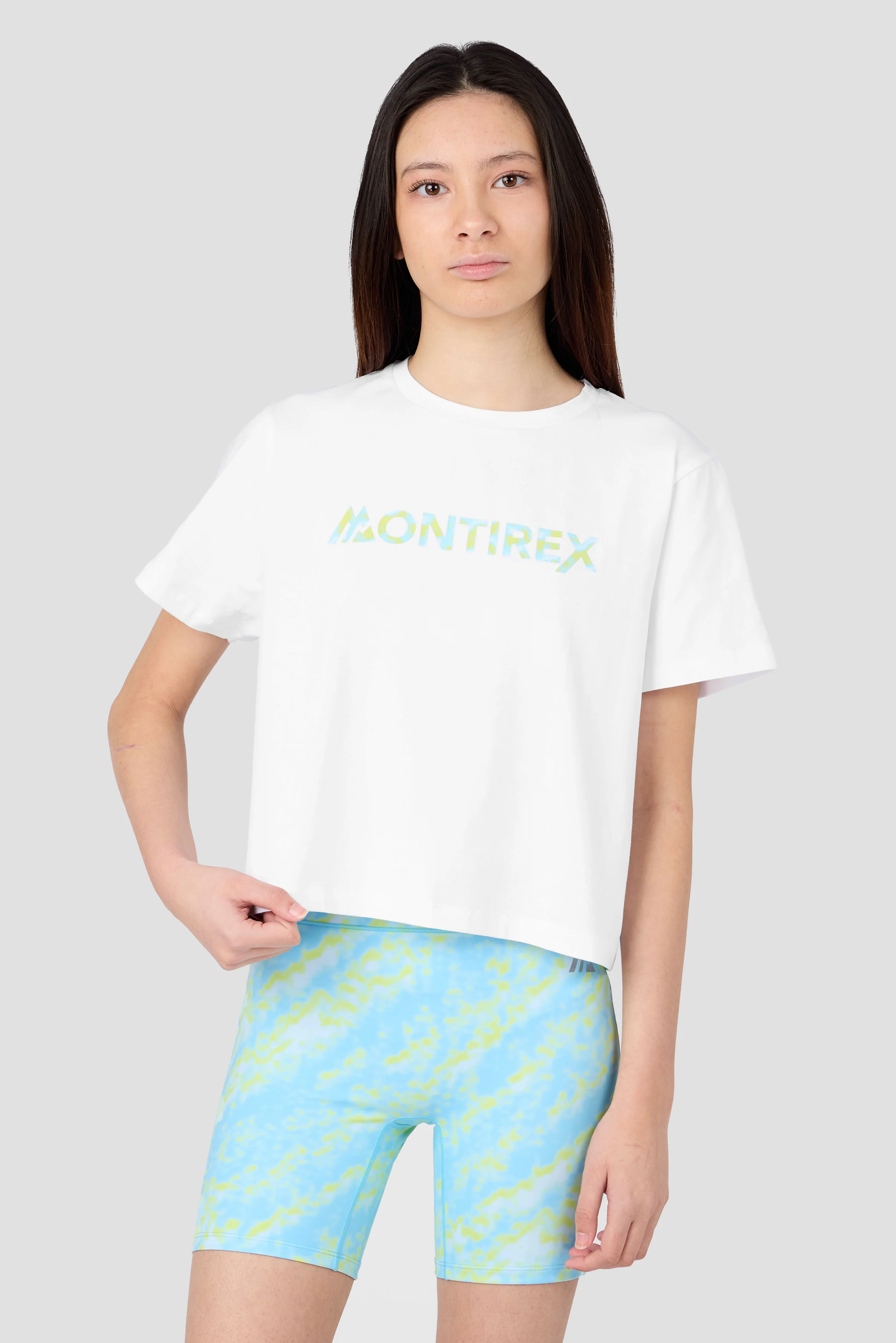 Girls Celeste Graphic T-Shirt - White/Seashell Blue/Misty Blue/Apple