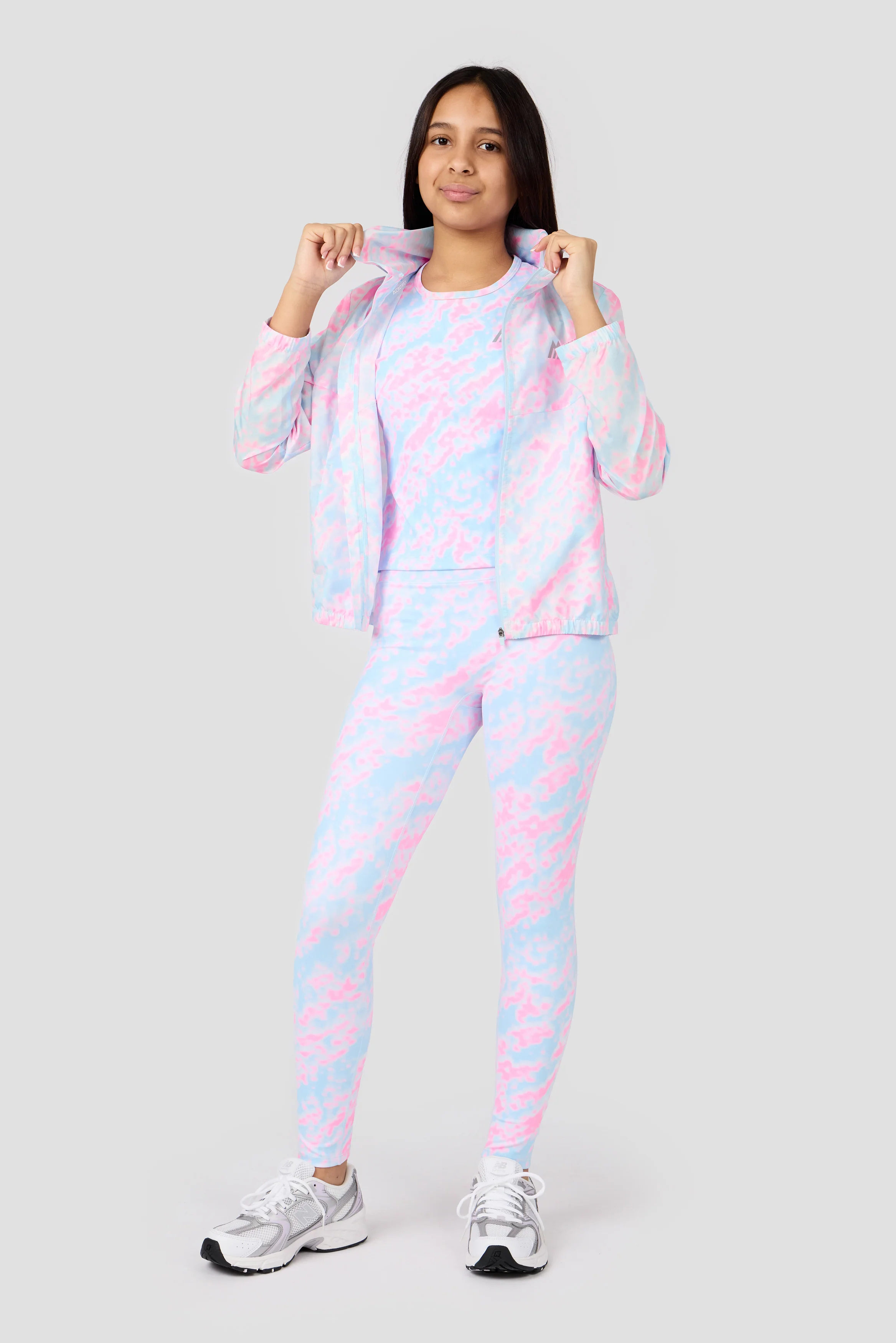 Girls Celeste Windbreaker - Misty Blue/Candy Floss/White - Image 6