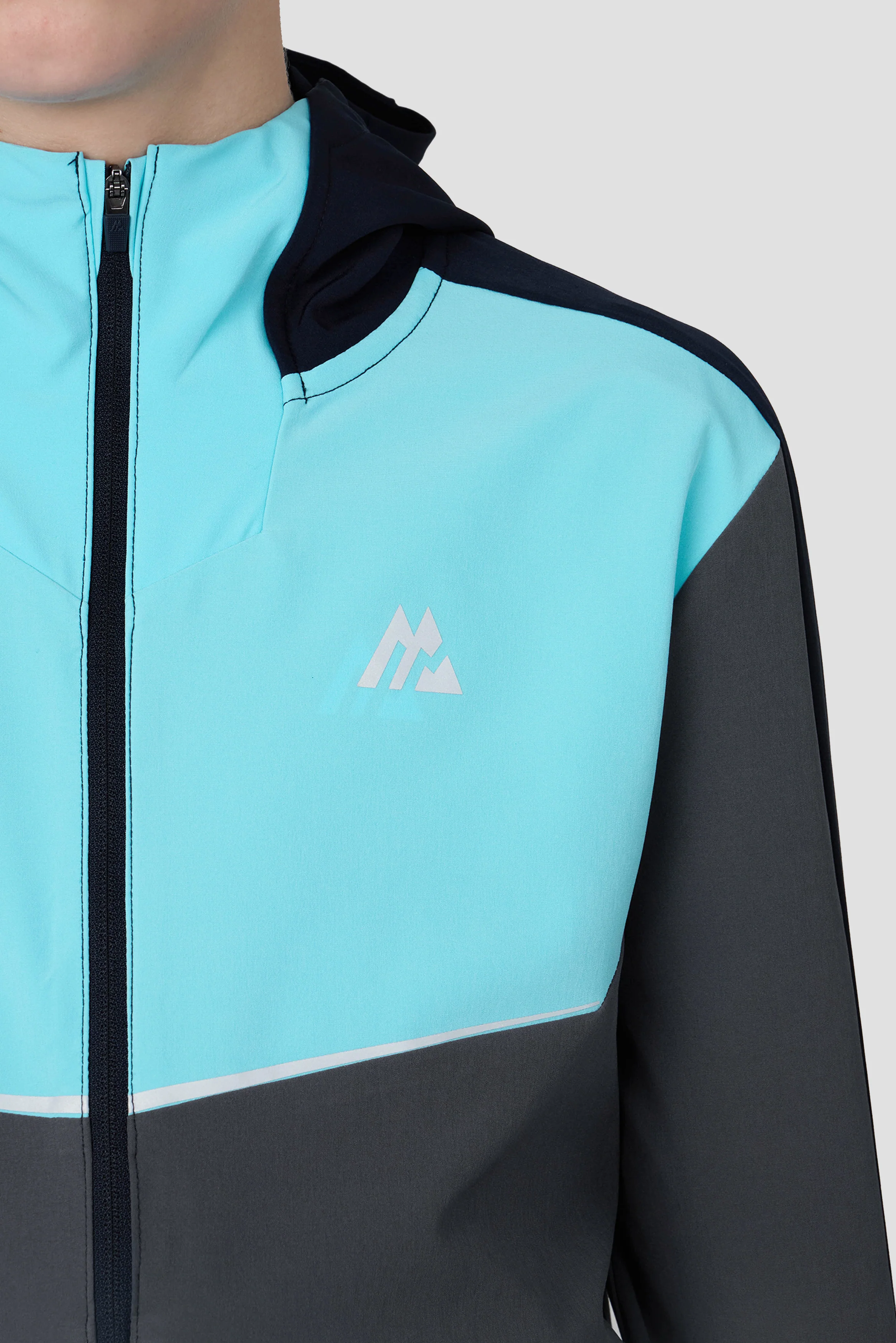 Boys Cerberus Jacket - Navy Void/Neon Sky/Slate Grey - Image 3