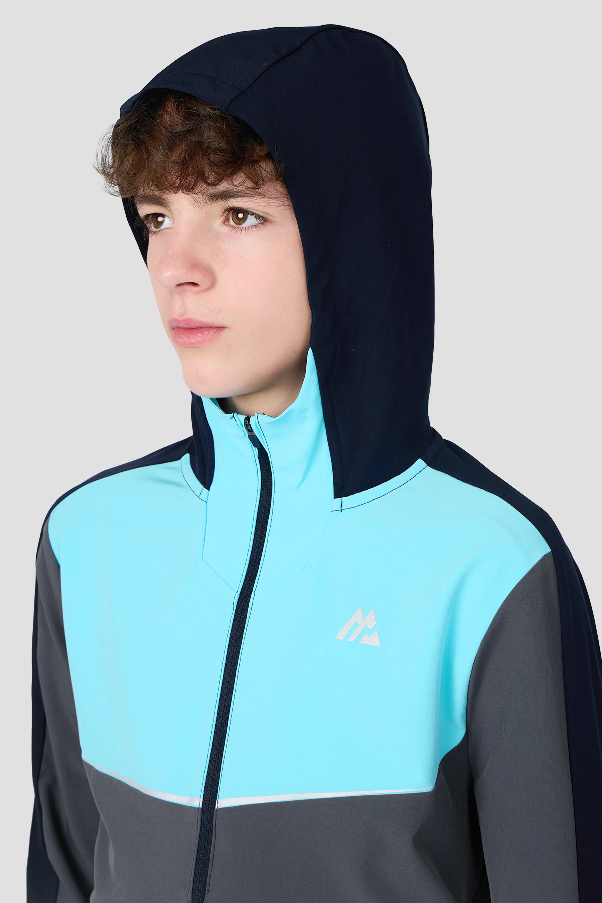 Boys Cerberus Jacket - Navy Void/Neon Sky/Slate Grey - Image 5