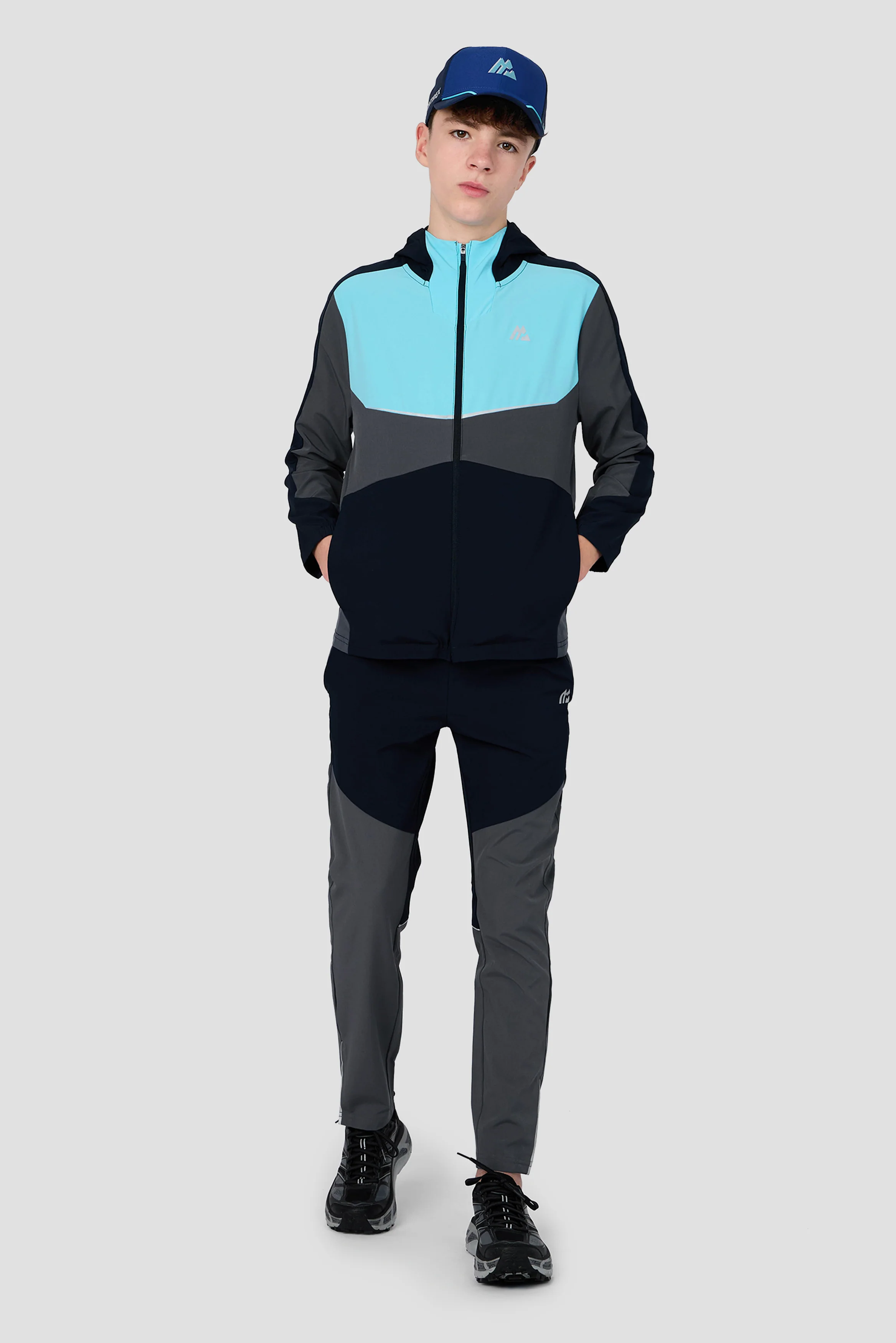 Boys Cerberus Jacket - Navy Void/Neon Sky/Slate Grey - Image 7