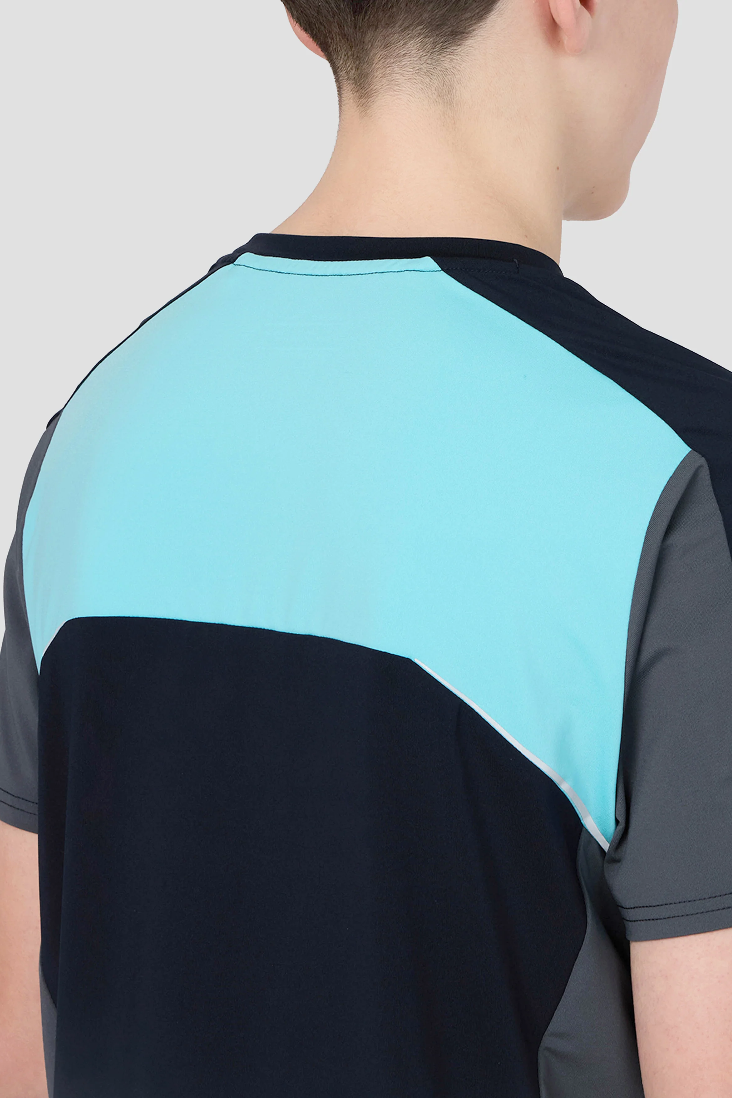 Boys Cerberus T-Shirt - Navy Void/Neon Sky/Slate Grey - Image 4