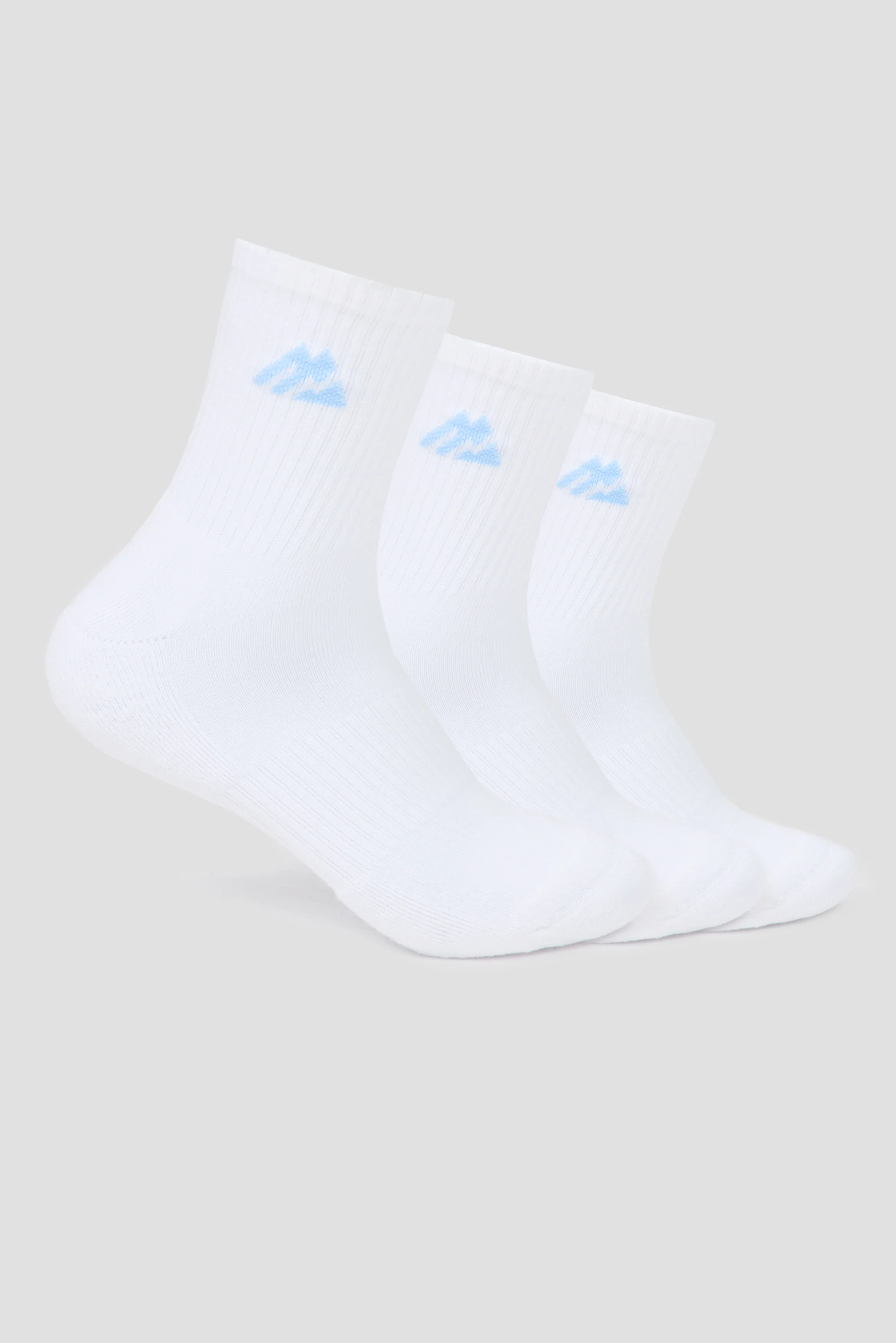 Women's Multi Crew Sock 3 Pack - White/Blissful Blue