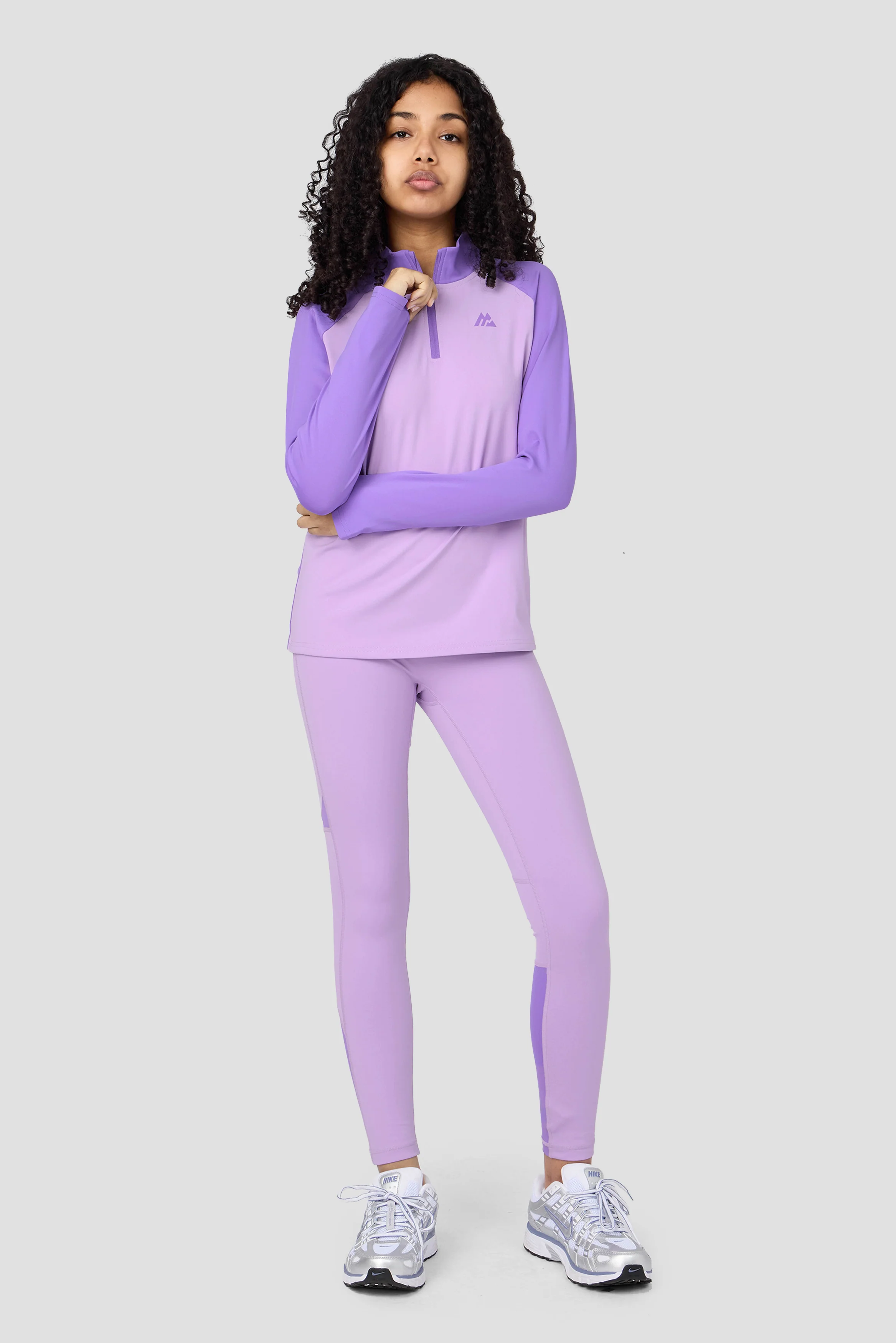 Girls Dash 1/4 Zip - Parma/Royal Purple - Image 6