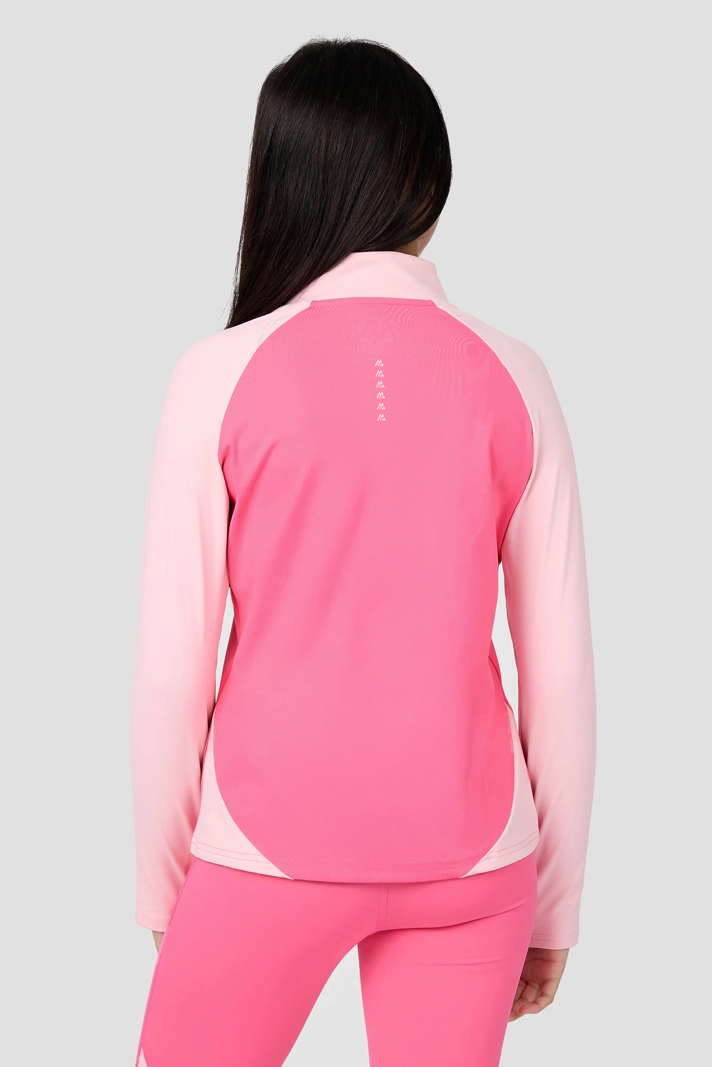 Girls Dash 1/4 Zip - Pink Blossom/Ballet - Image 2