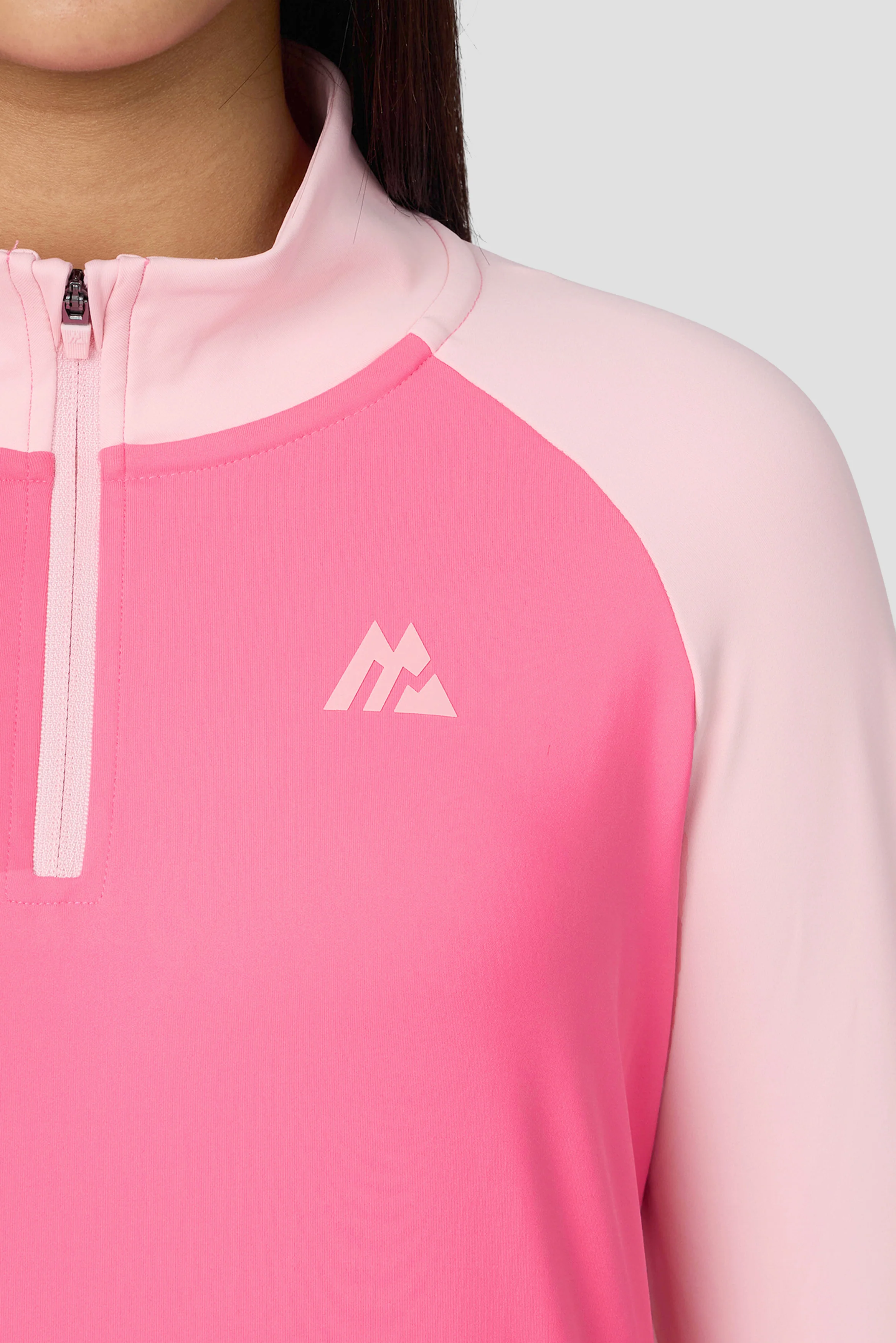 Girls Dash 1/4 Zip - Pink Blossom/Ballet - Image 3