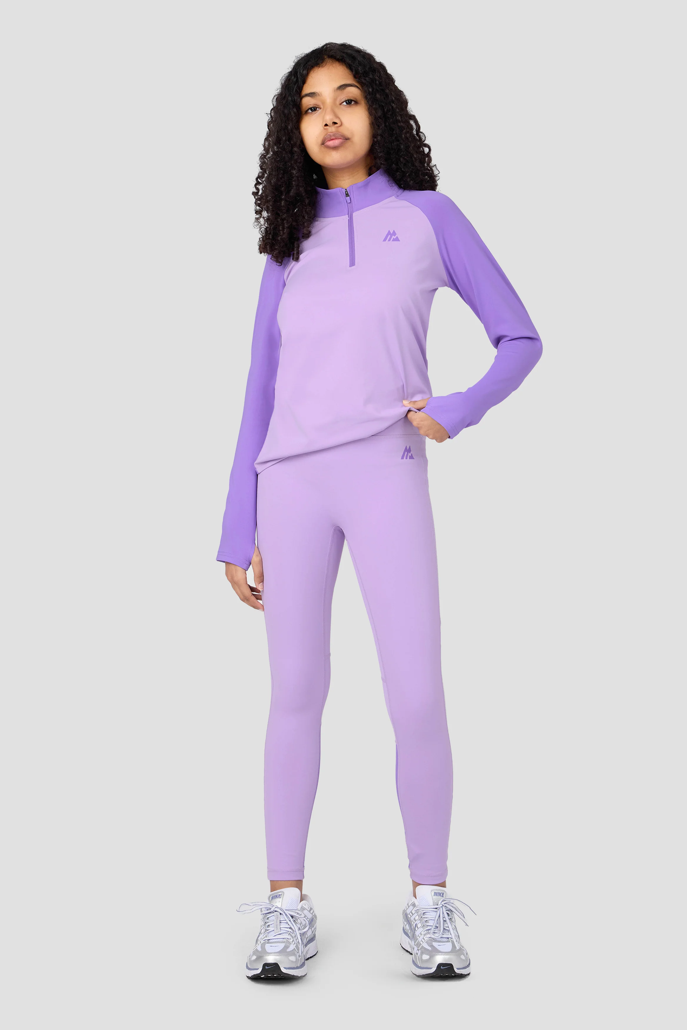 Girls Dash Legging - Parma/Royal Purple - Image 3