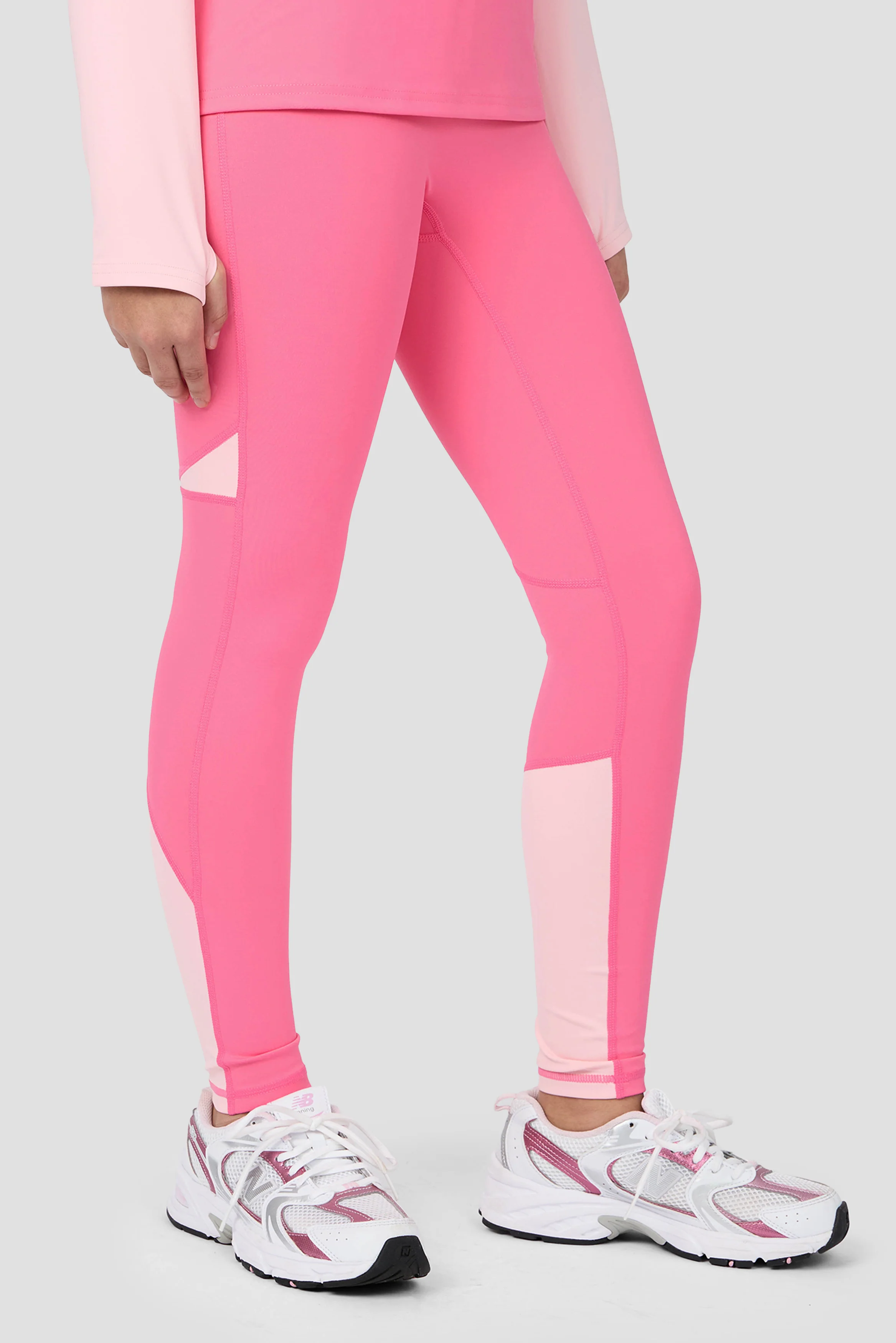 Girls Dash Legging - Pink Blossom/Ballet - Image 2