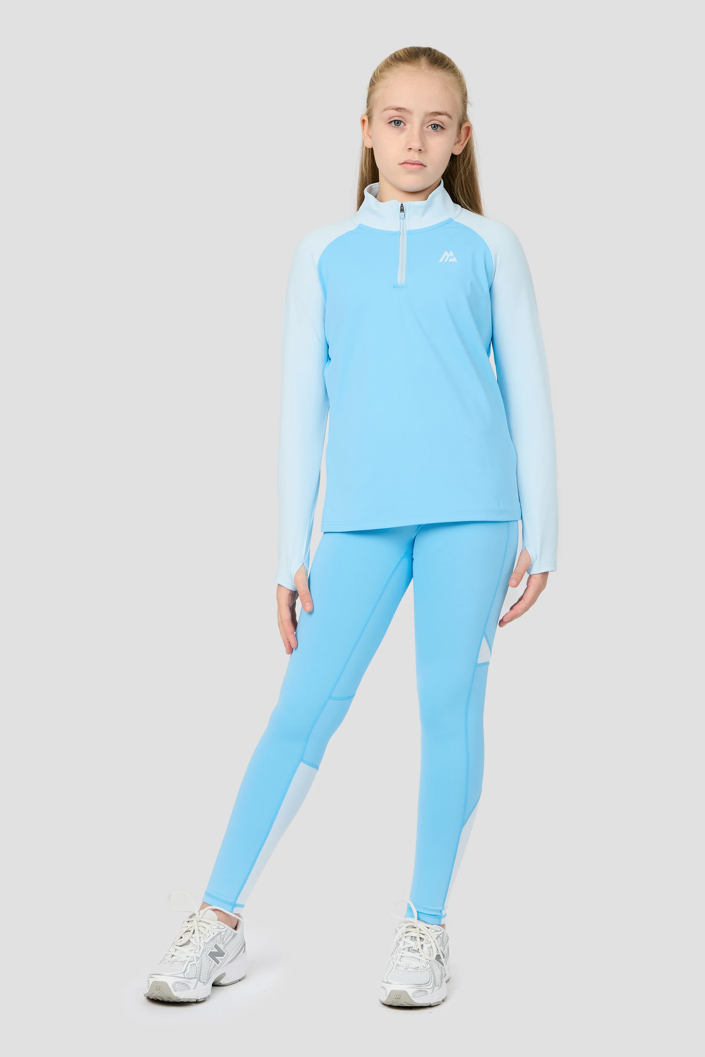 Girls Dash Legging - Seashell Blue/Misty Blue - Image 3