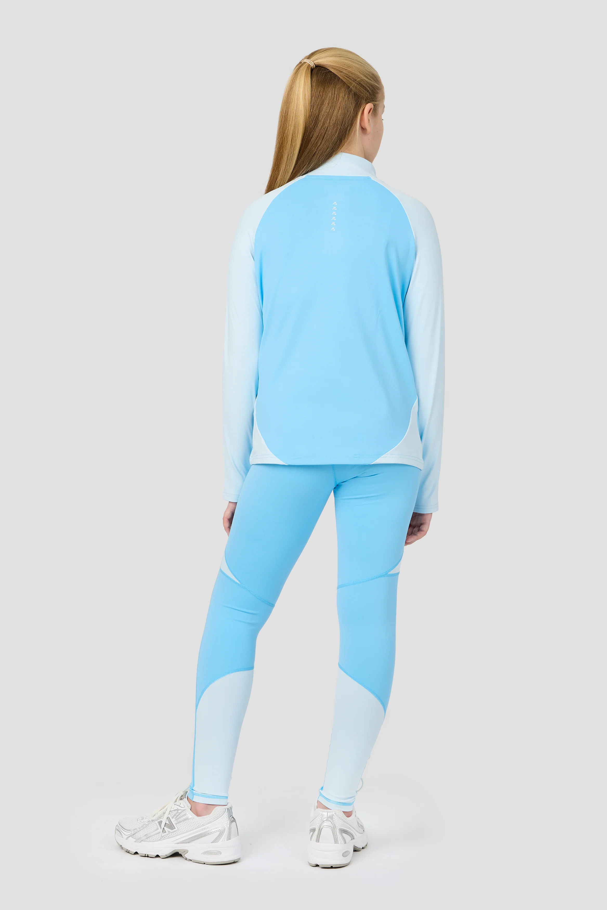 Girls Dash Legging - Seashell Blue/Misty Blue - Image 4