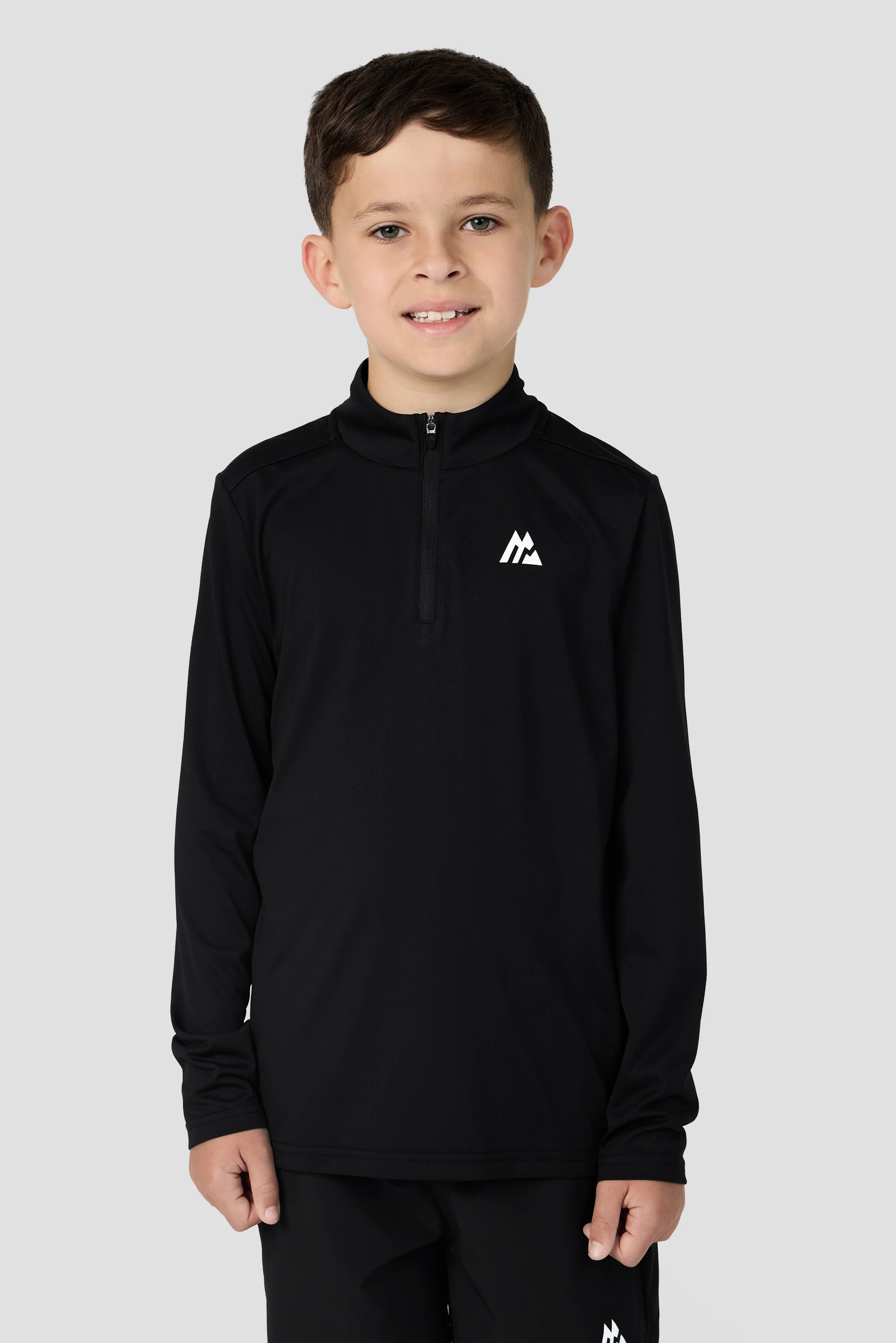 Boys Delta 1/4 Zip - Black