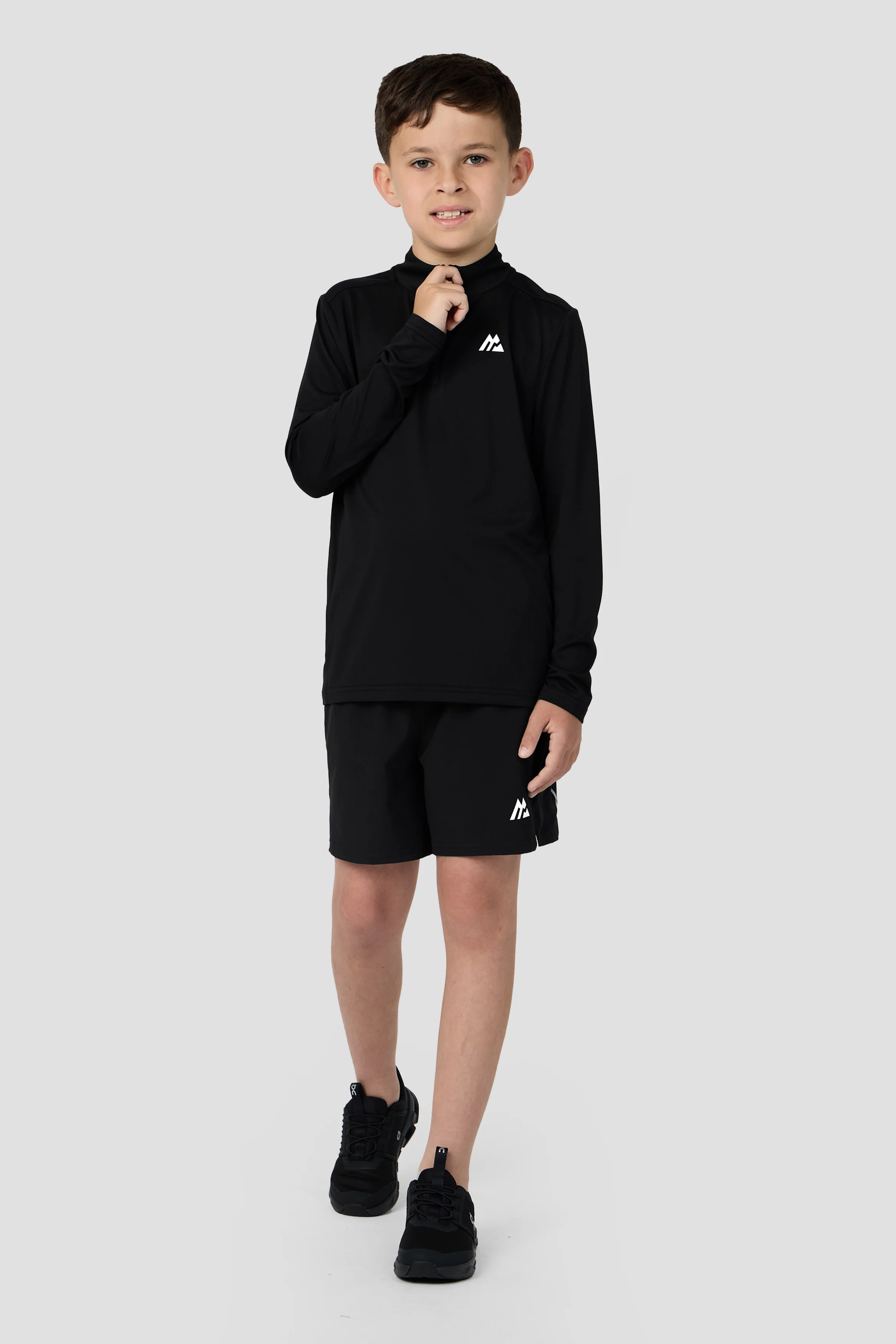 Boys Delta 1/4 Zip - Black - Image 3