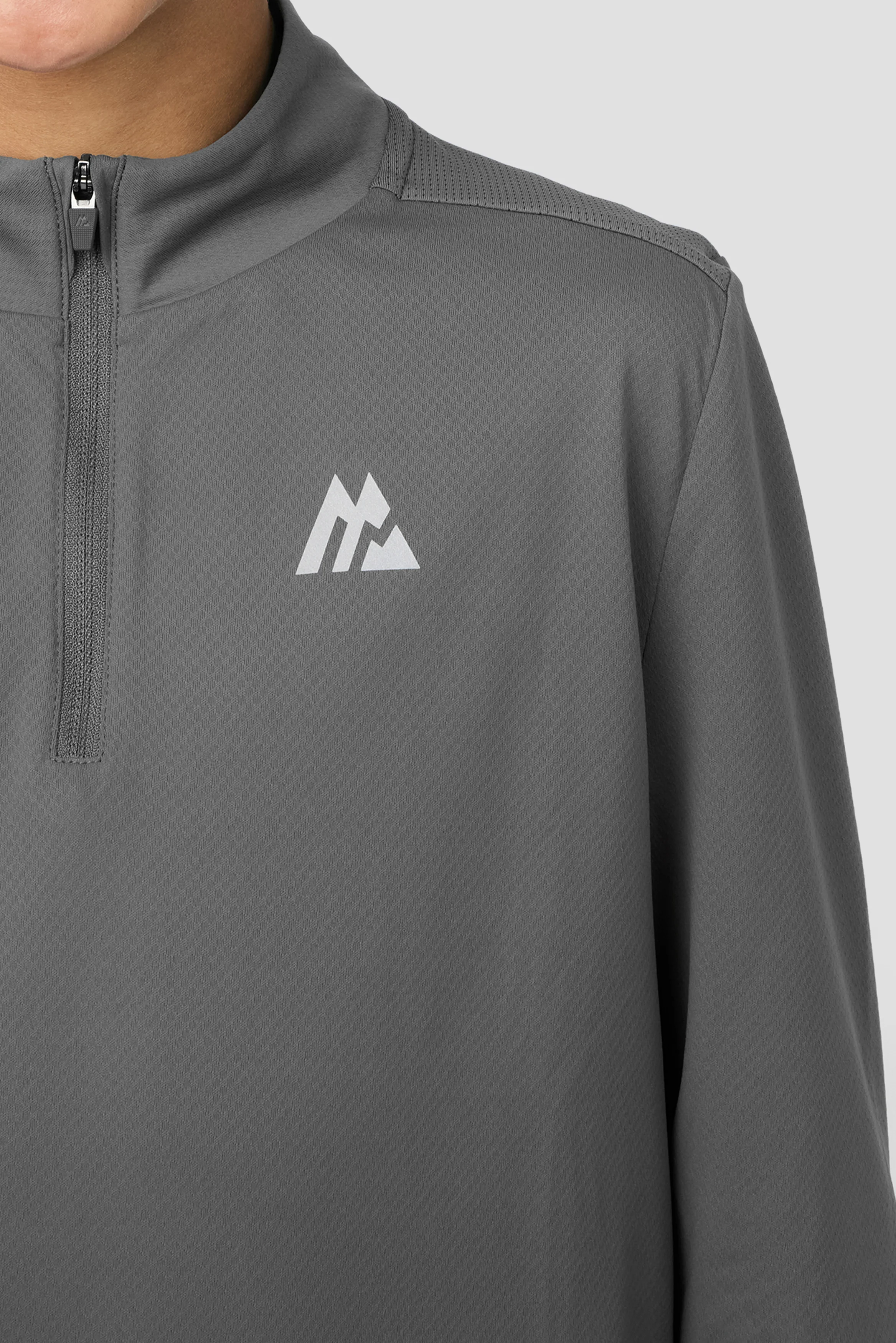 Boys Delta 1/4 Zip - Cement Grey - Image 5