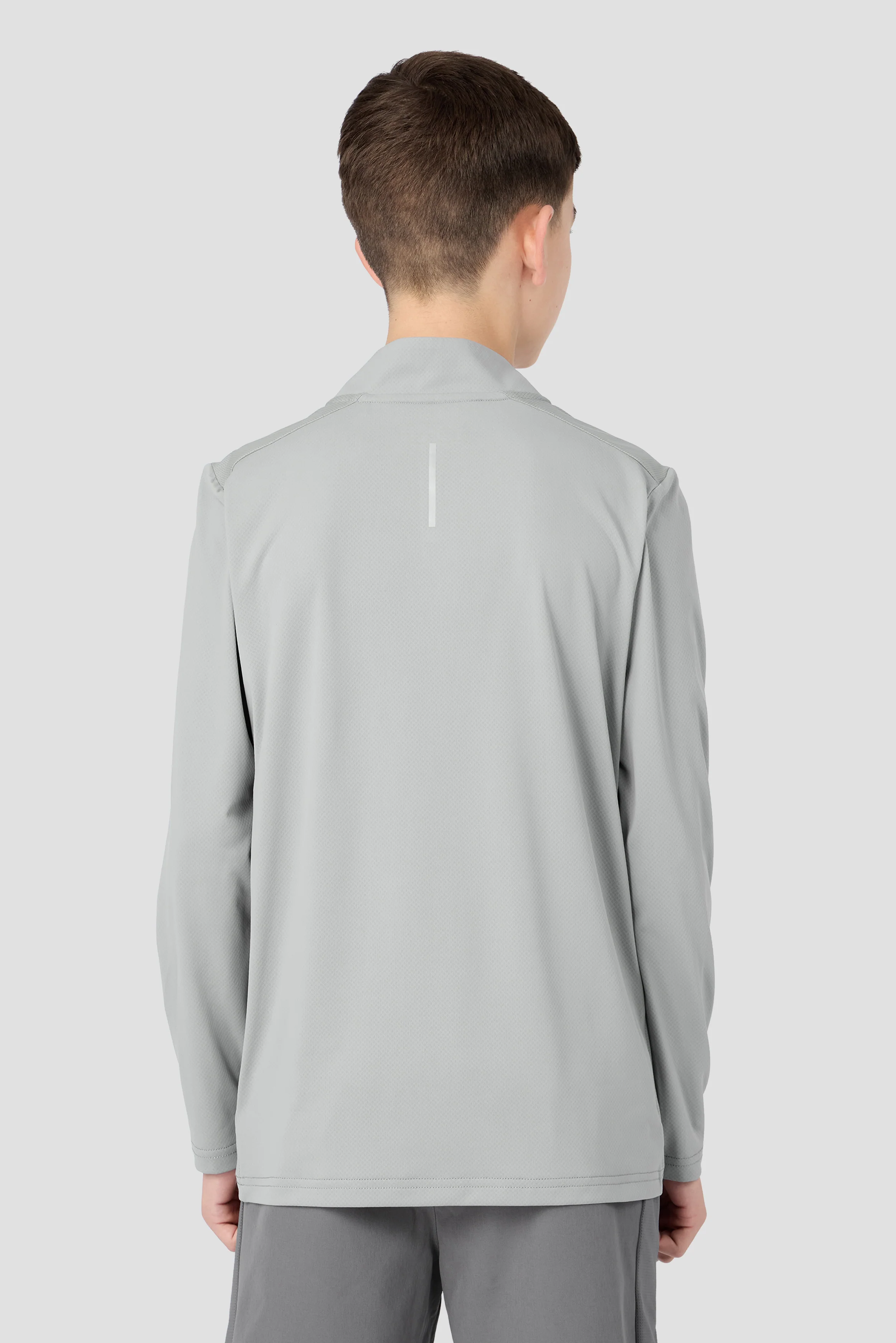 Boys Delta 1/4 Zip - Platinum Grey - Image 2