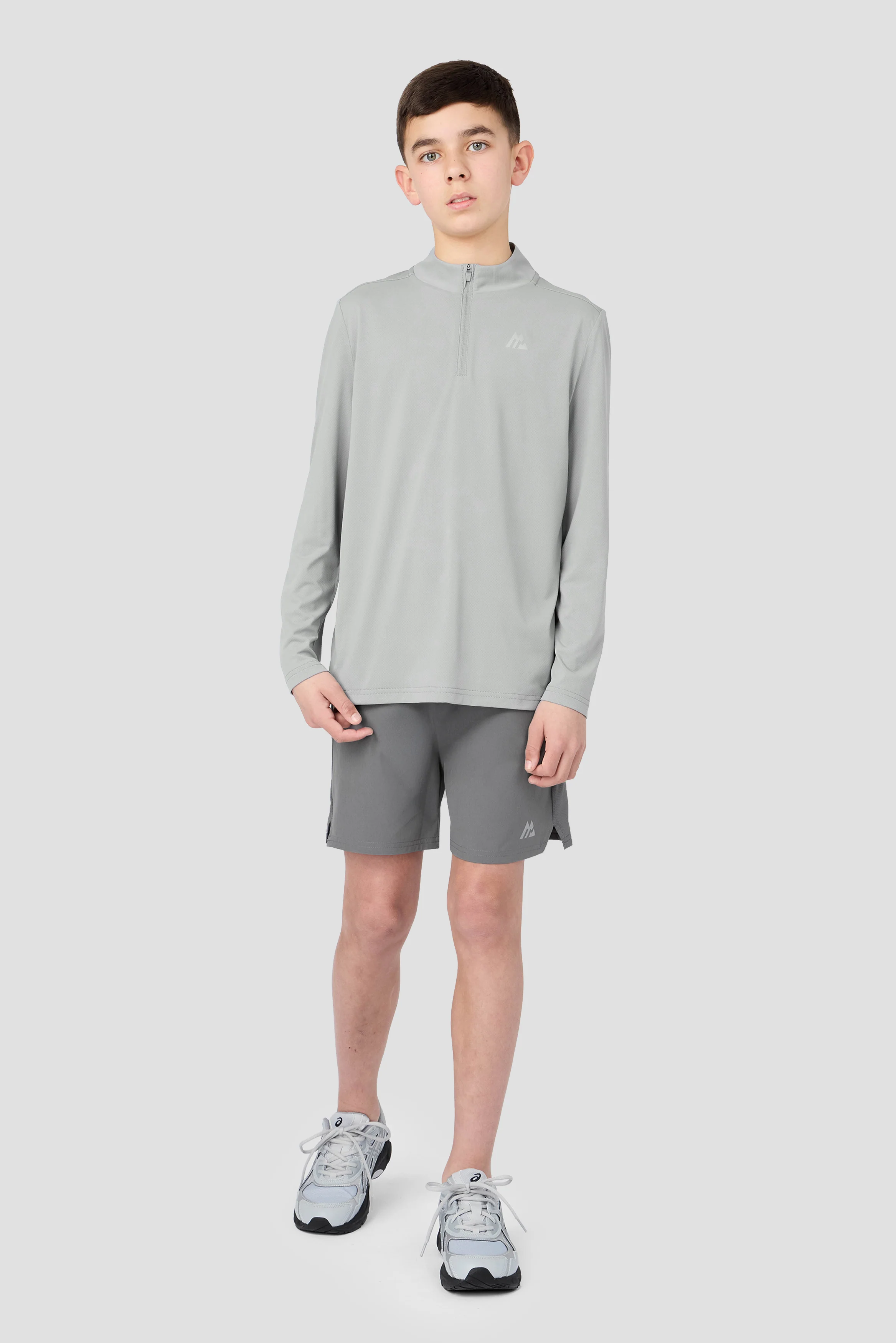Boys Delta 1/4 Zip - Platinum Grey - Image 4