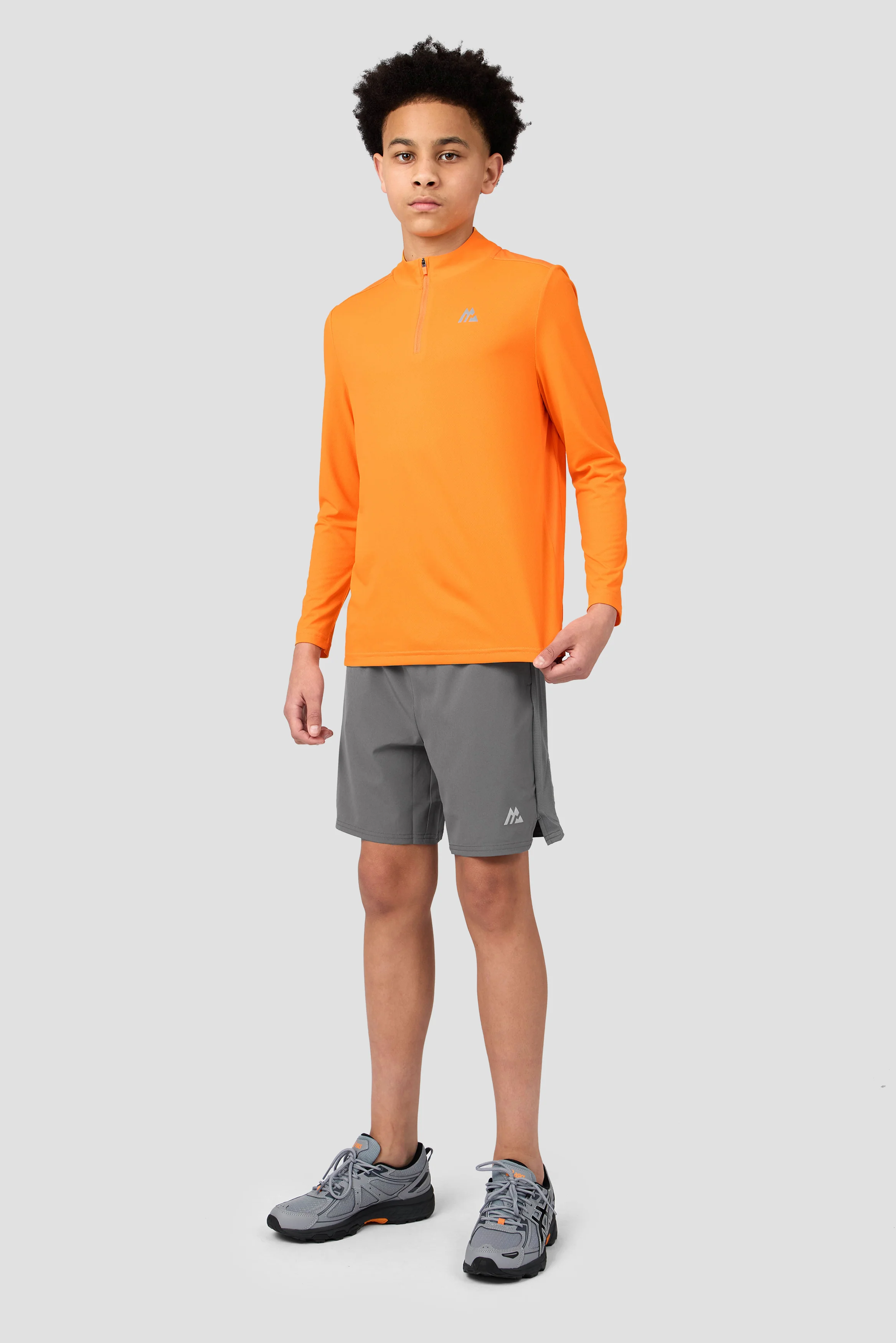 Boys Delta 1/4 Zip - Tangerine Glow - Image 4