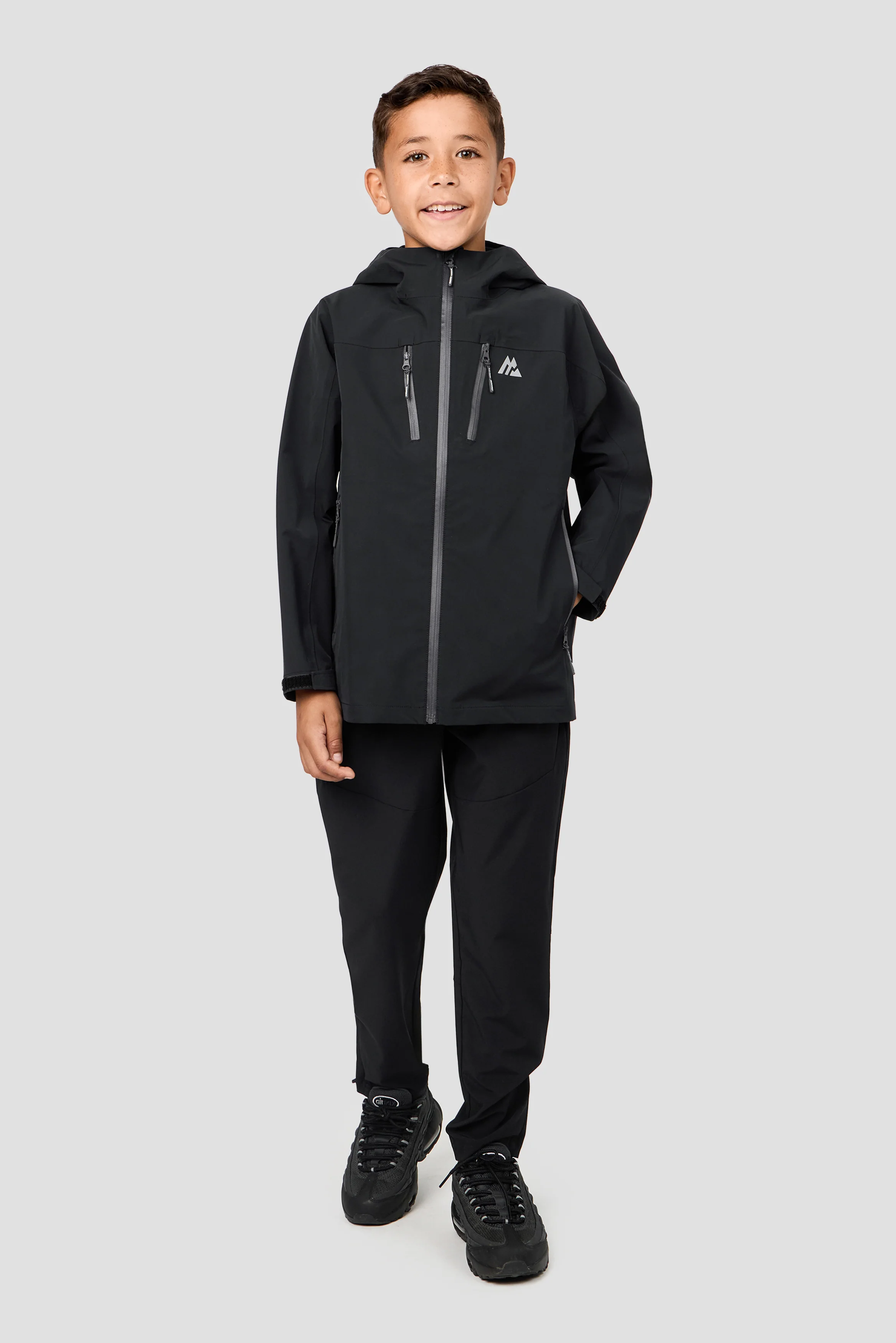Boys Derecho Waterproof Jacket - Black - Image 3
