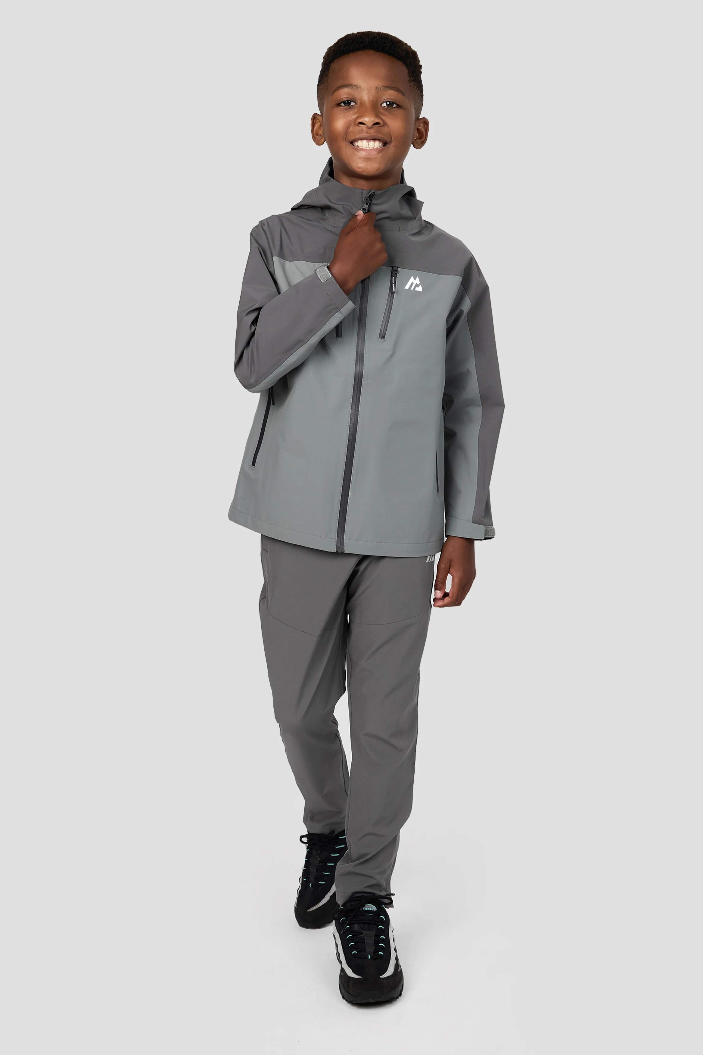 Boys Derecho Waterproof Jacket - Platinum Grey/Cement Grey - Image 3