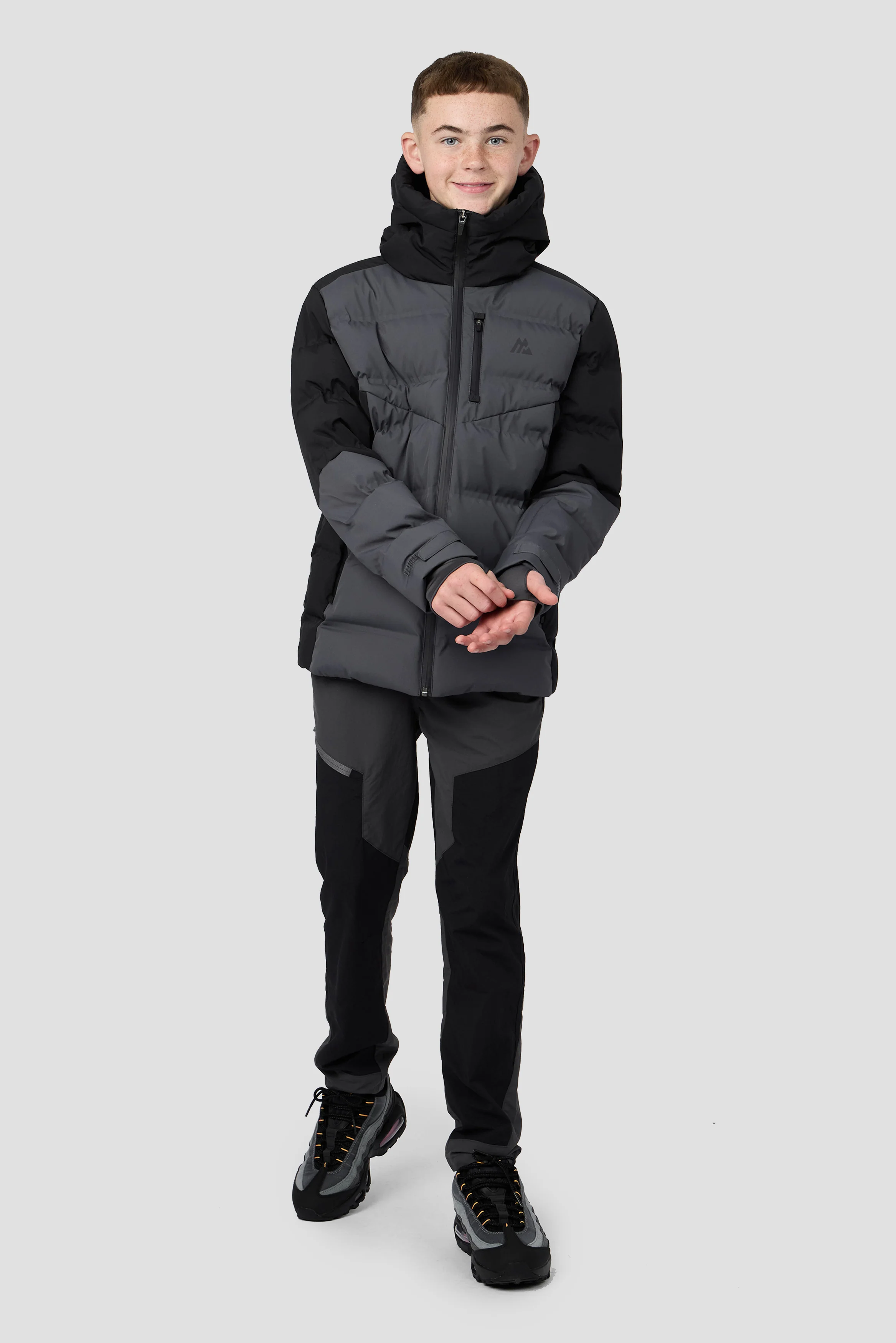 Boys Descent Down Jacket - Black/Asphalt - Image 3