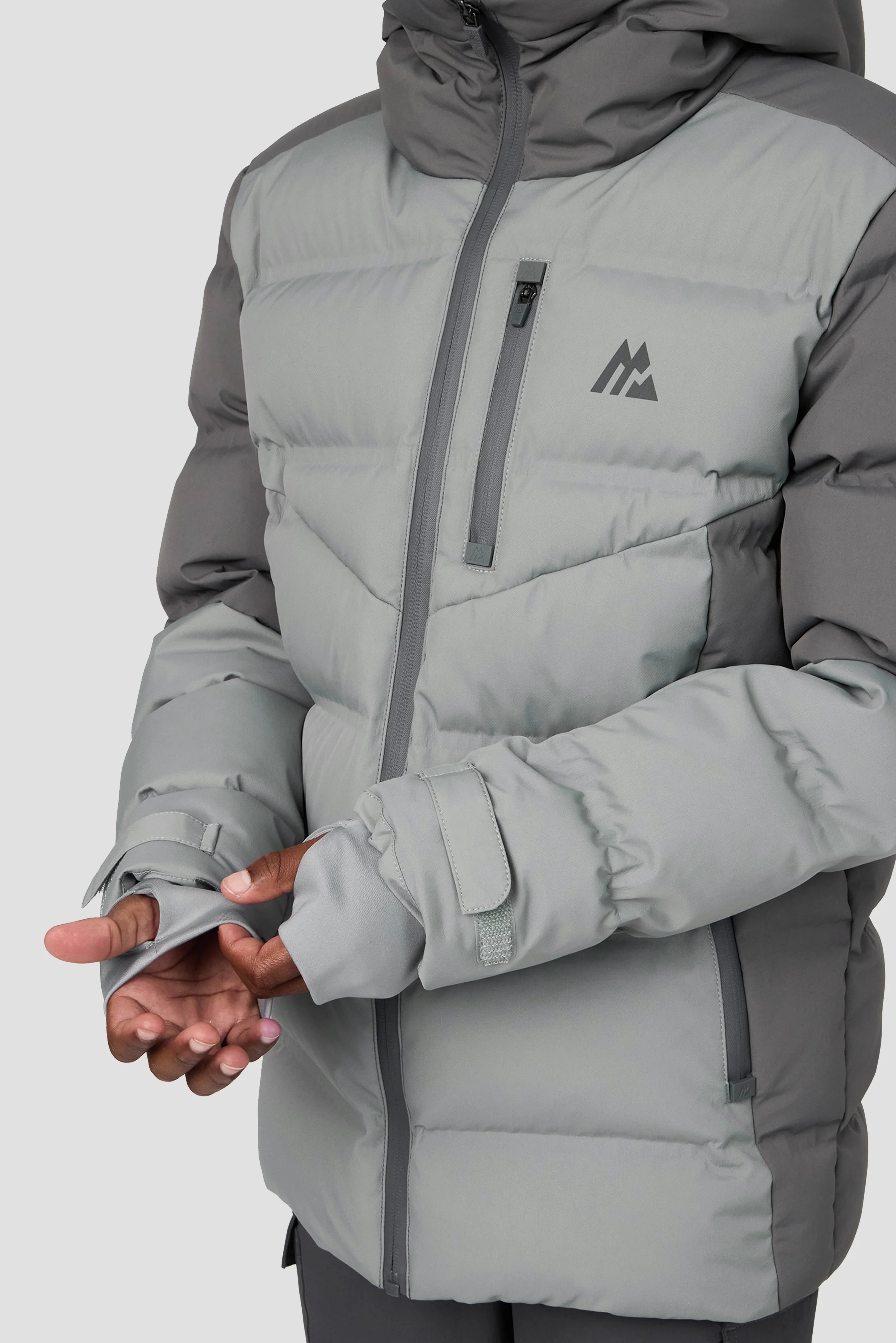 Boys Descent Down Jacket - Cement Grey/Platinum Grey - Image 7