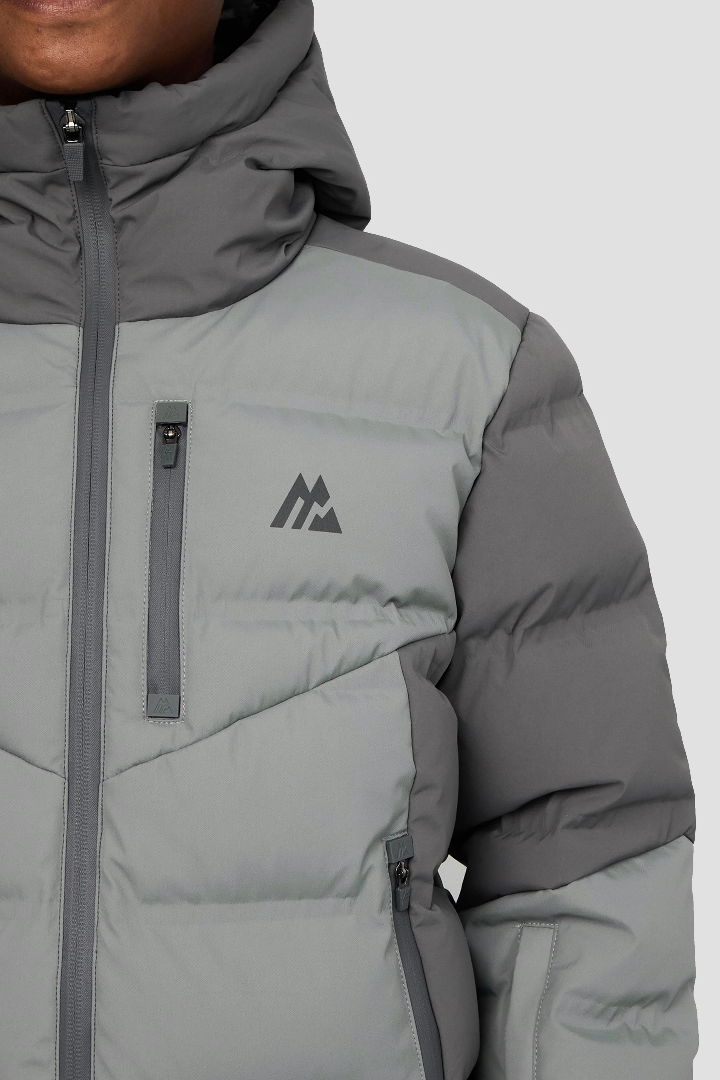 Boys Descent Down Jacket - Cement Grey/Platinum Grey - Image 8