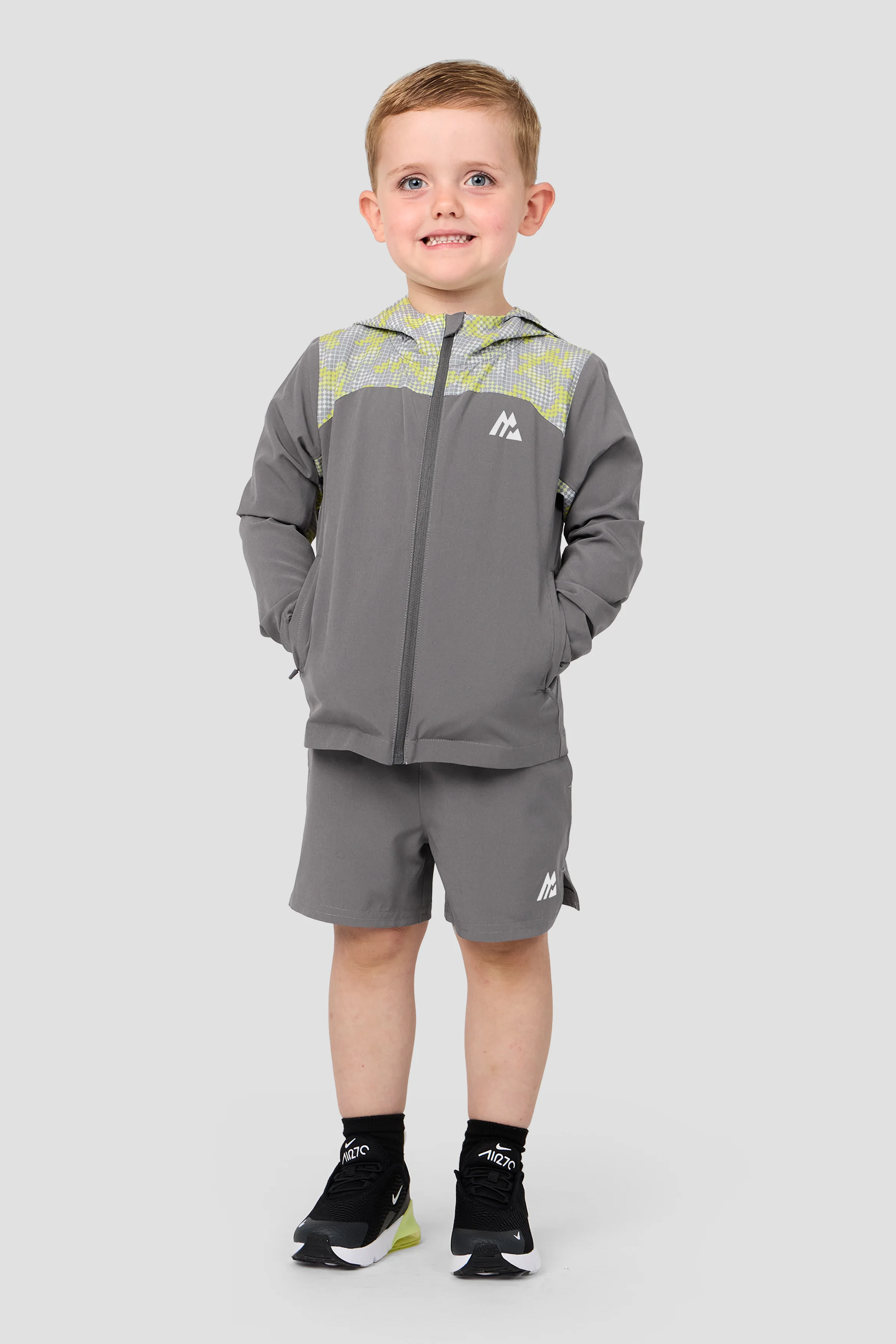 Infant Boys Descent Print Jacket - Cement Grey/Platinum Grey