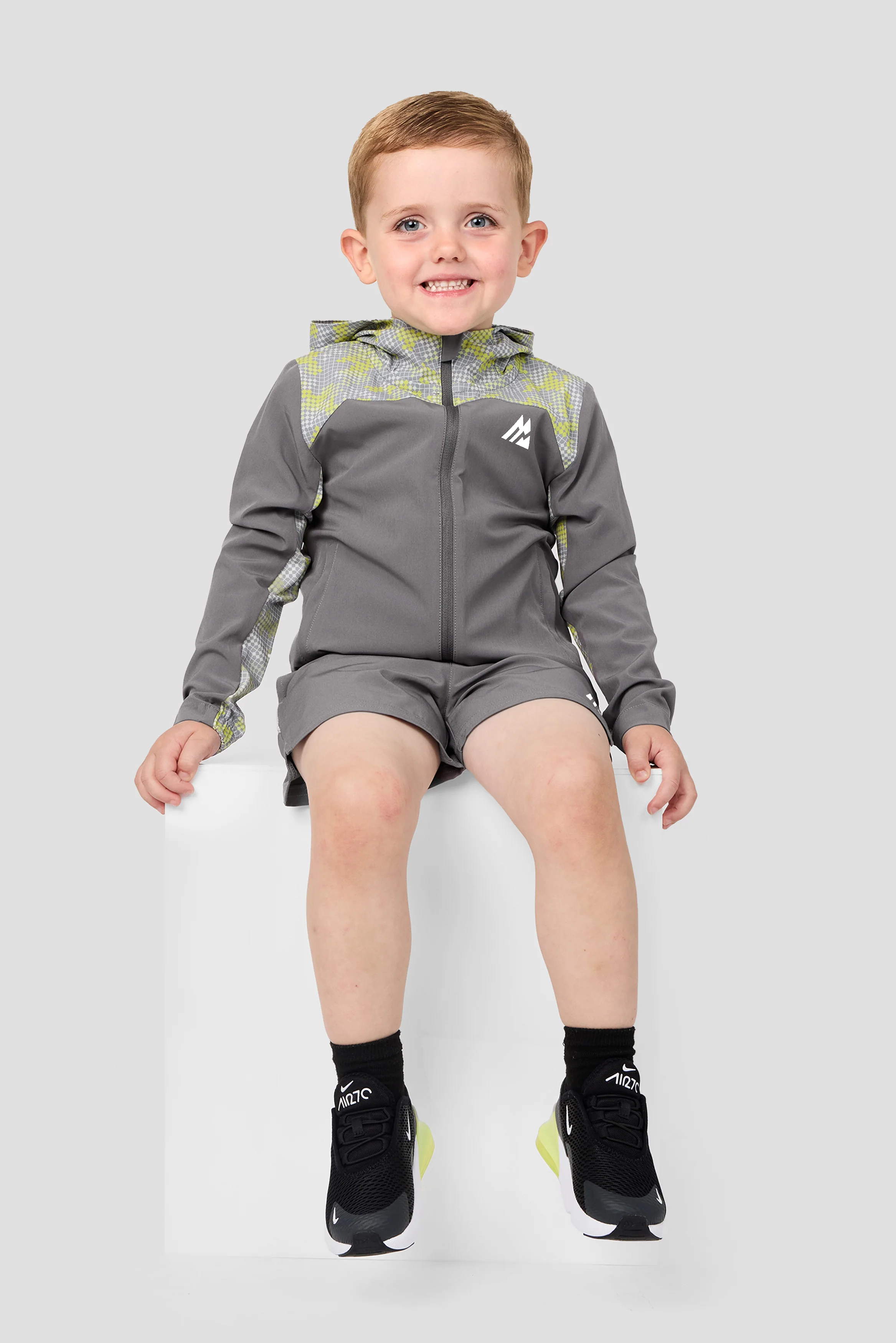 Infant Boys Descent Print Jacket - Cement Grey/Platinum Grey - Image 3