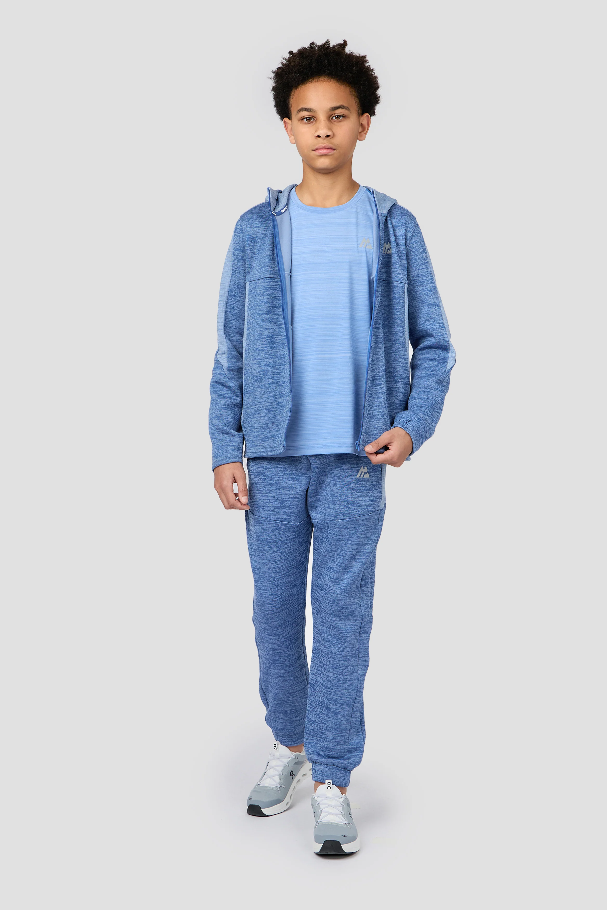 Boys Drift T-Shirt - Cloudy Blue/Charcoal Blue - Image 5