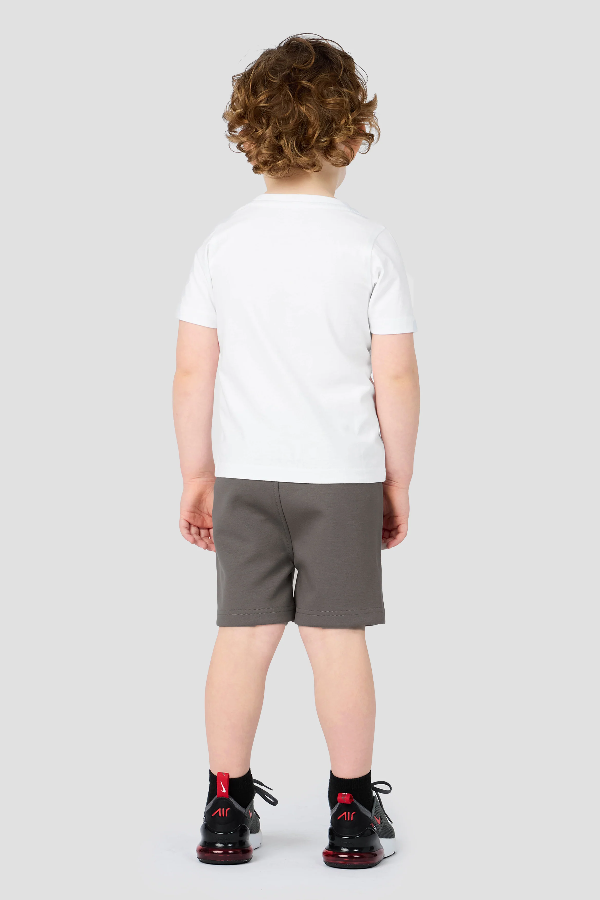 Infant Boys Explore T-Shirt/Short Set - White/Cement Grey - Image 2
