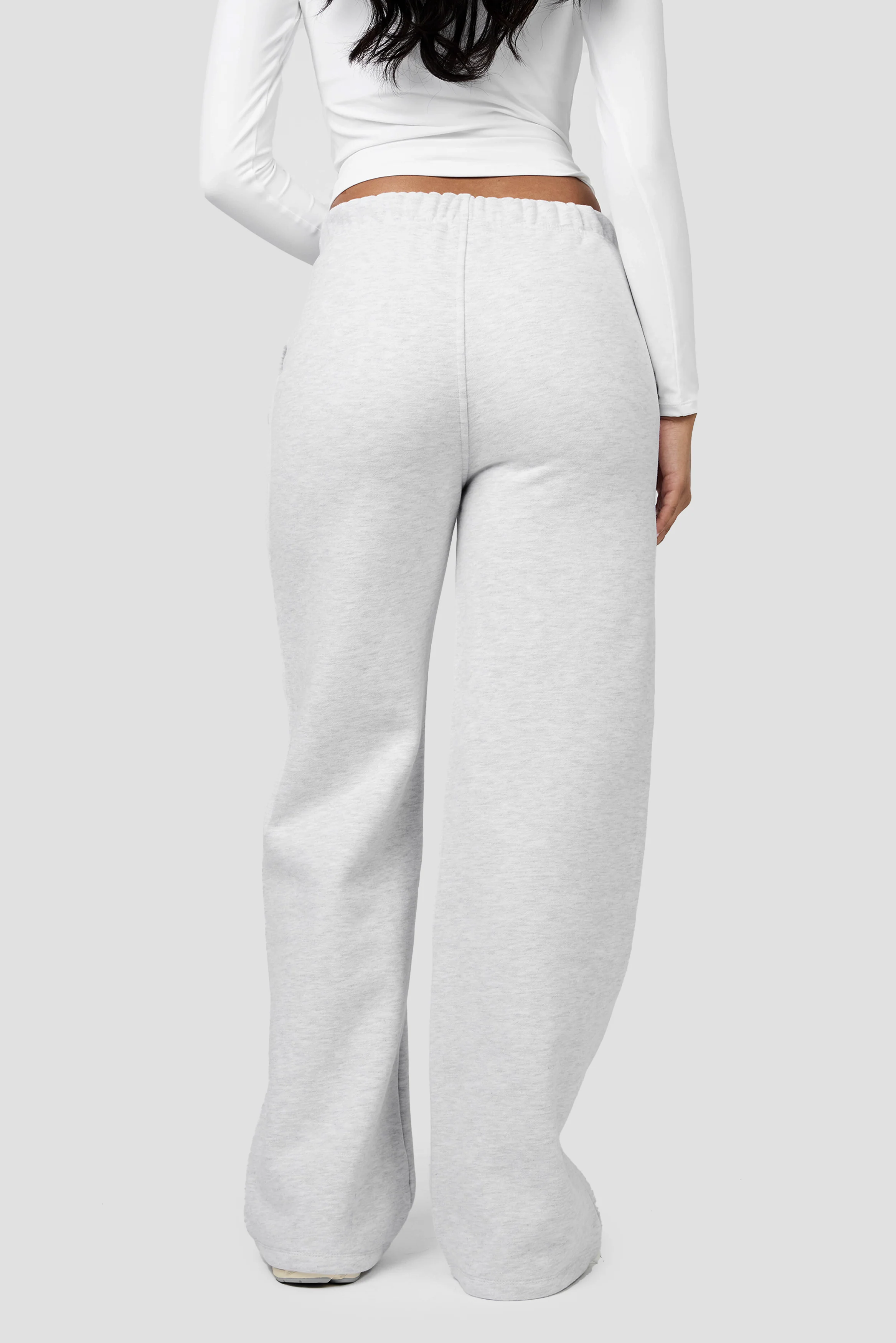 Form Fleece Wide Leg Jogger - Platinum Grey Marl - Image 6