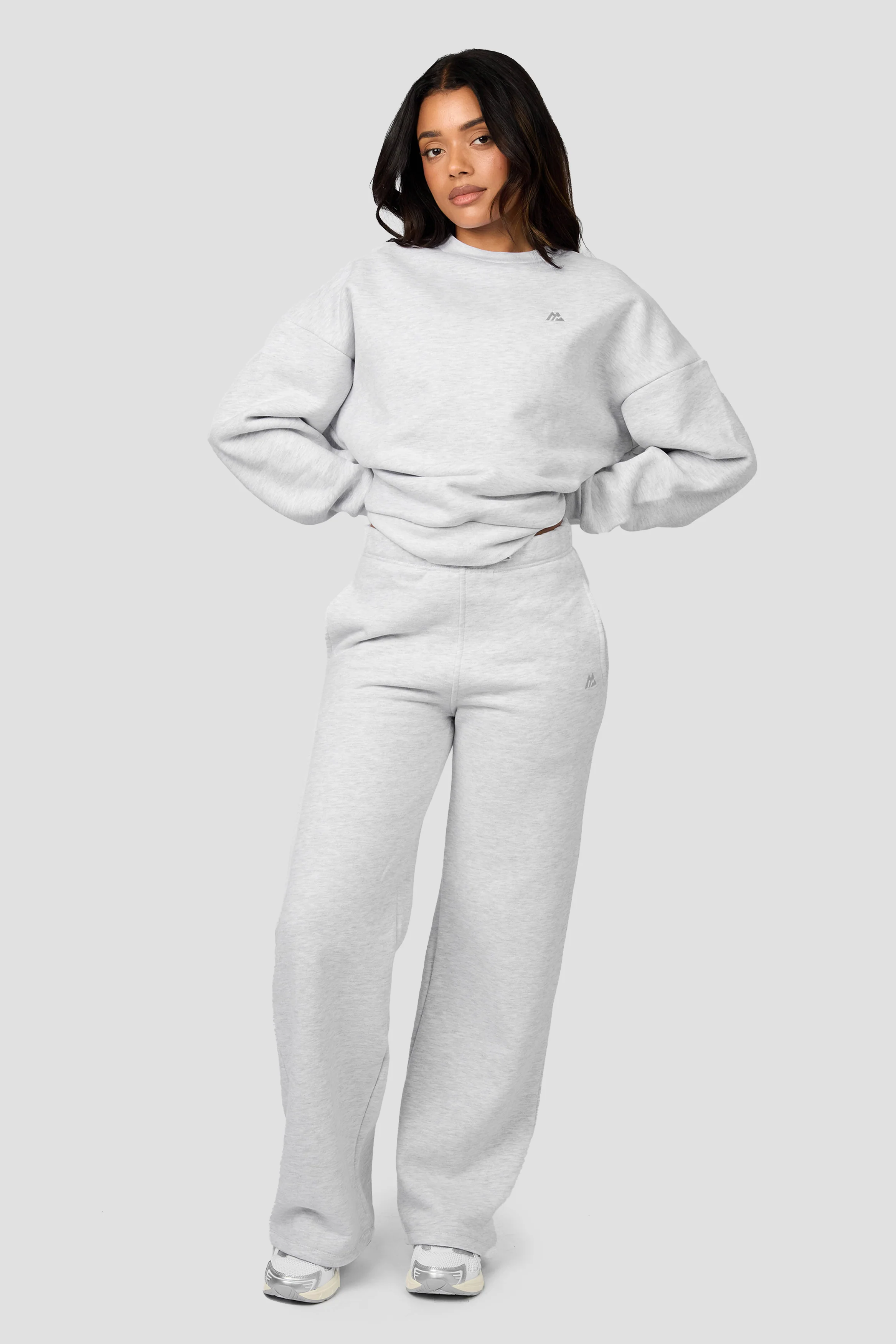 Form Fleece Wide Leg Jogger - Platinum Grey Marl - Image 7