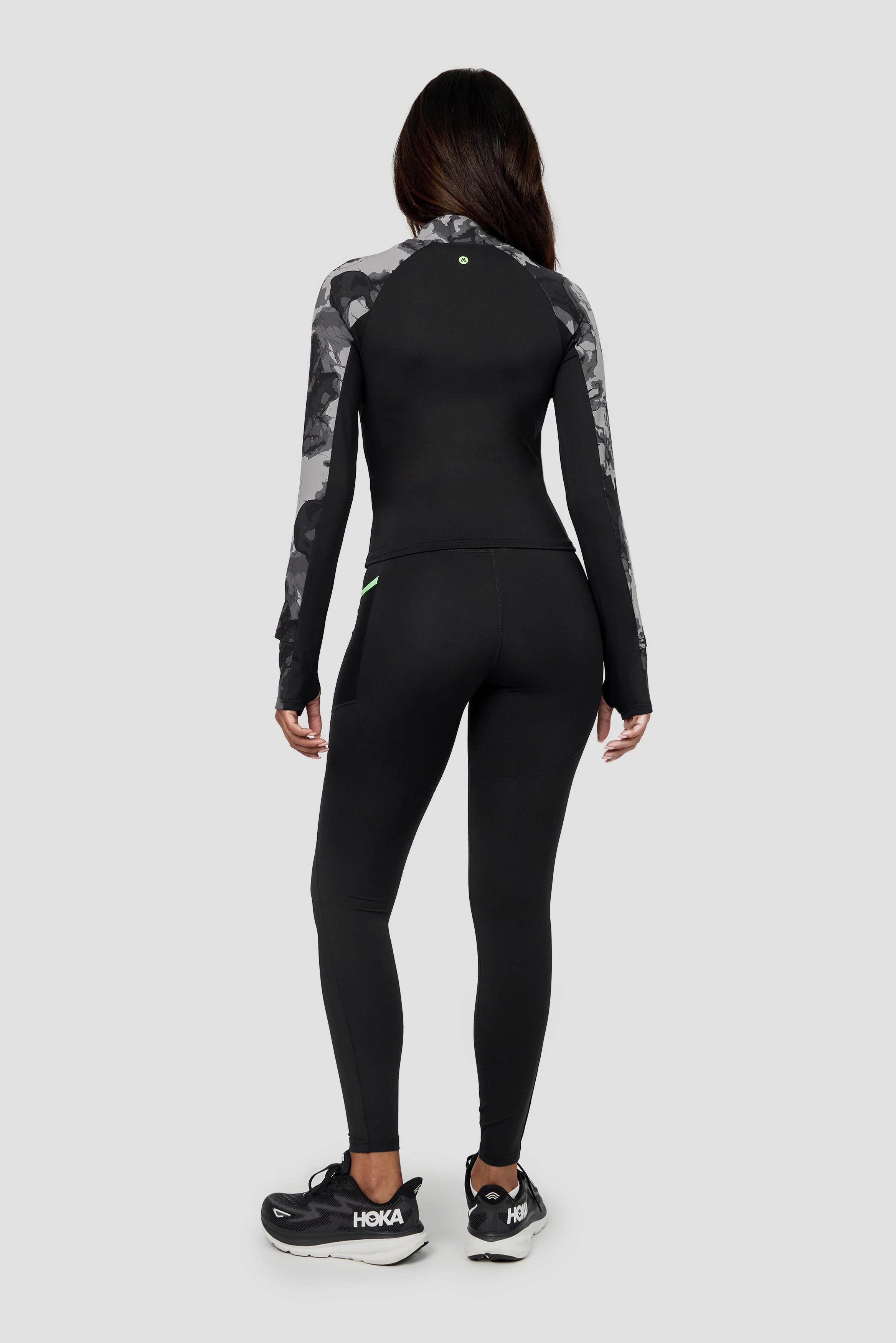 Fusion Print 1/4 Zip - Black/Winter Sky - Image 4