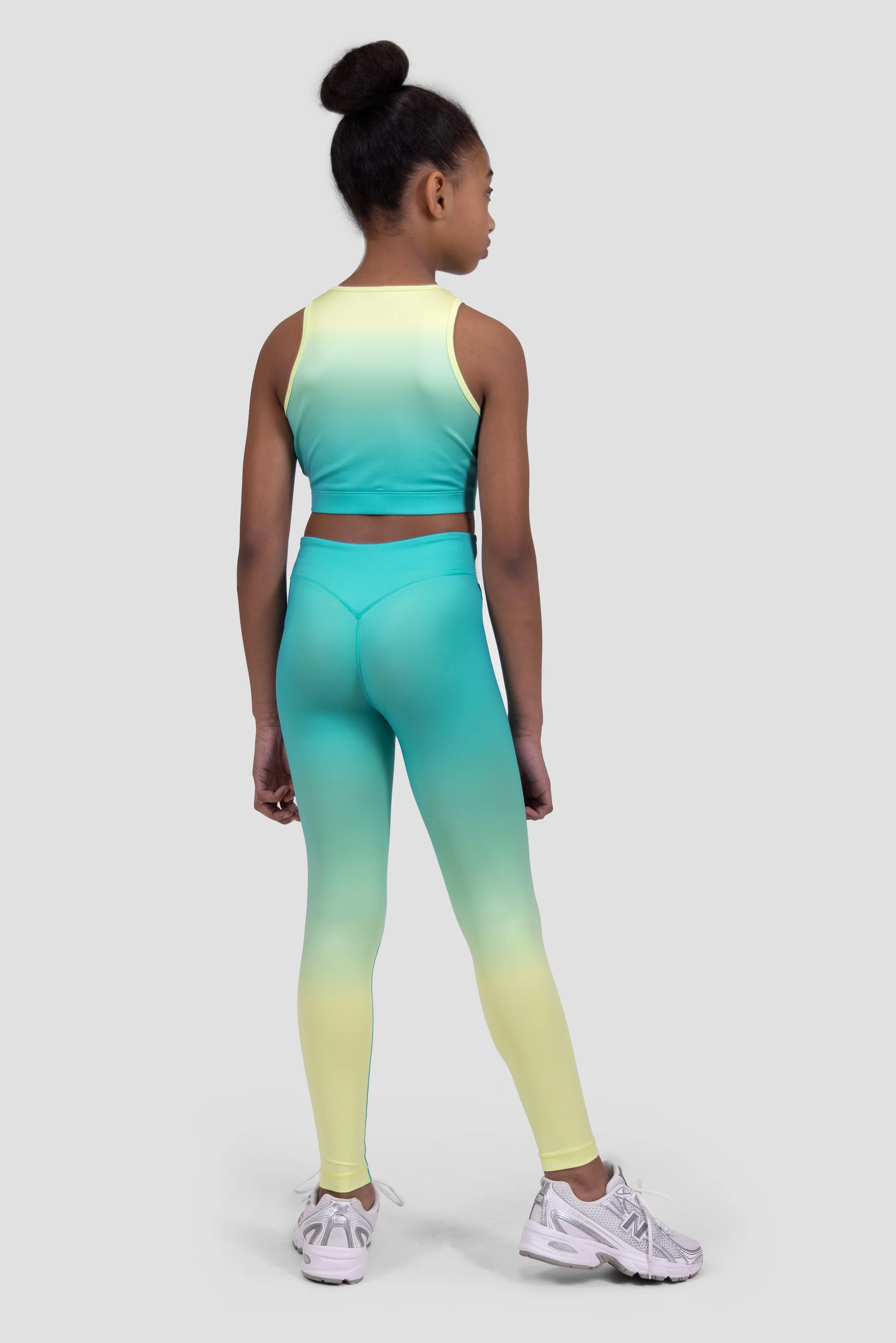 Girls Glow Legging - Persian Green/Citrus - Image 6