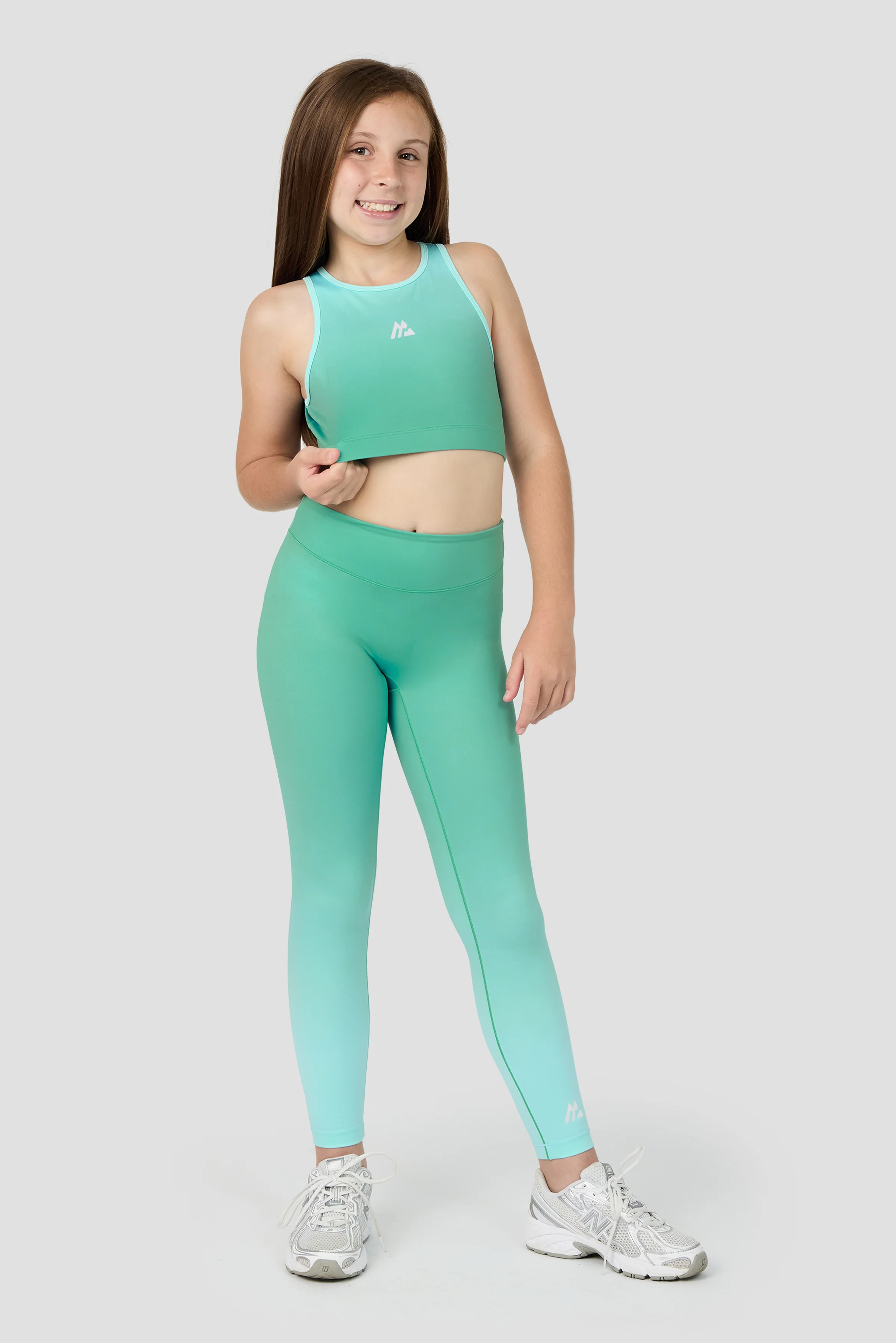 Girls Glow Vest - Mineral Green/Arctic Blue - Image 3