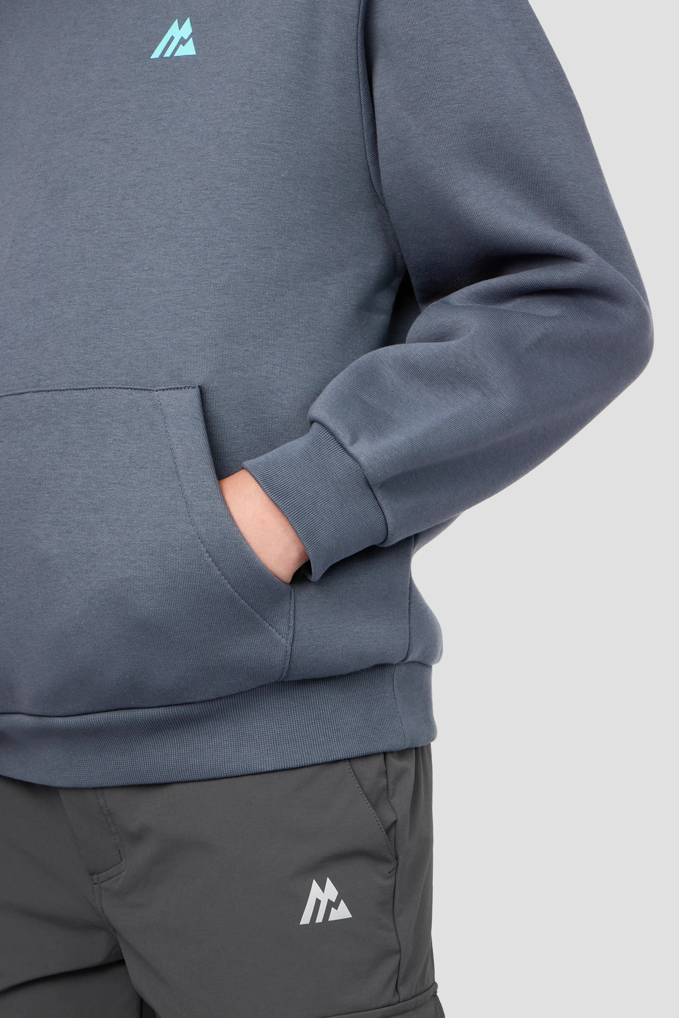 Boys Helix Graphic Hood - Slate Grey - Image 7