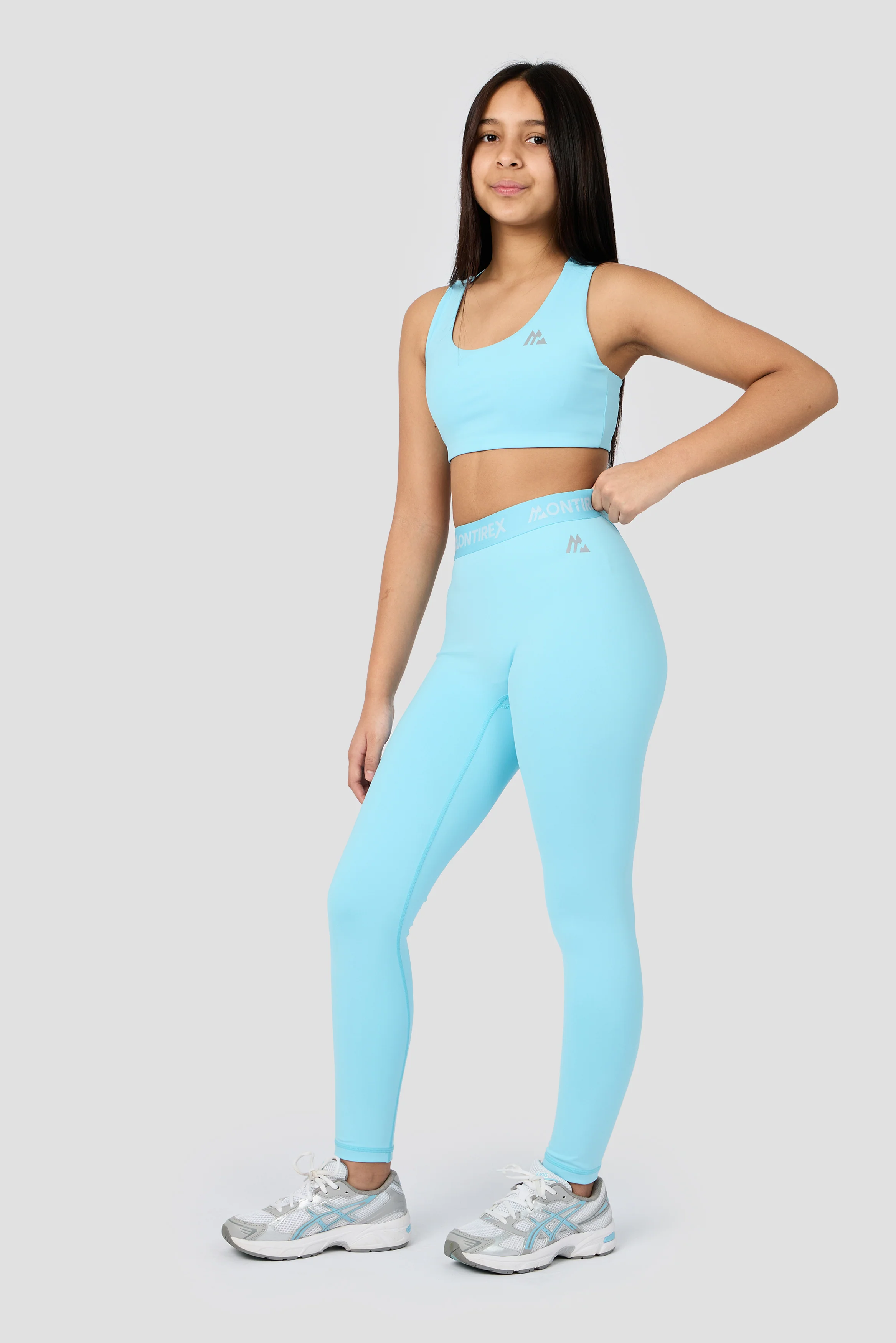 Girls Icon Full Length Legging - Seashell Blue - Image 3