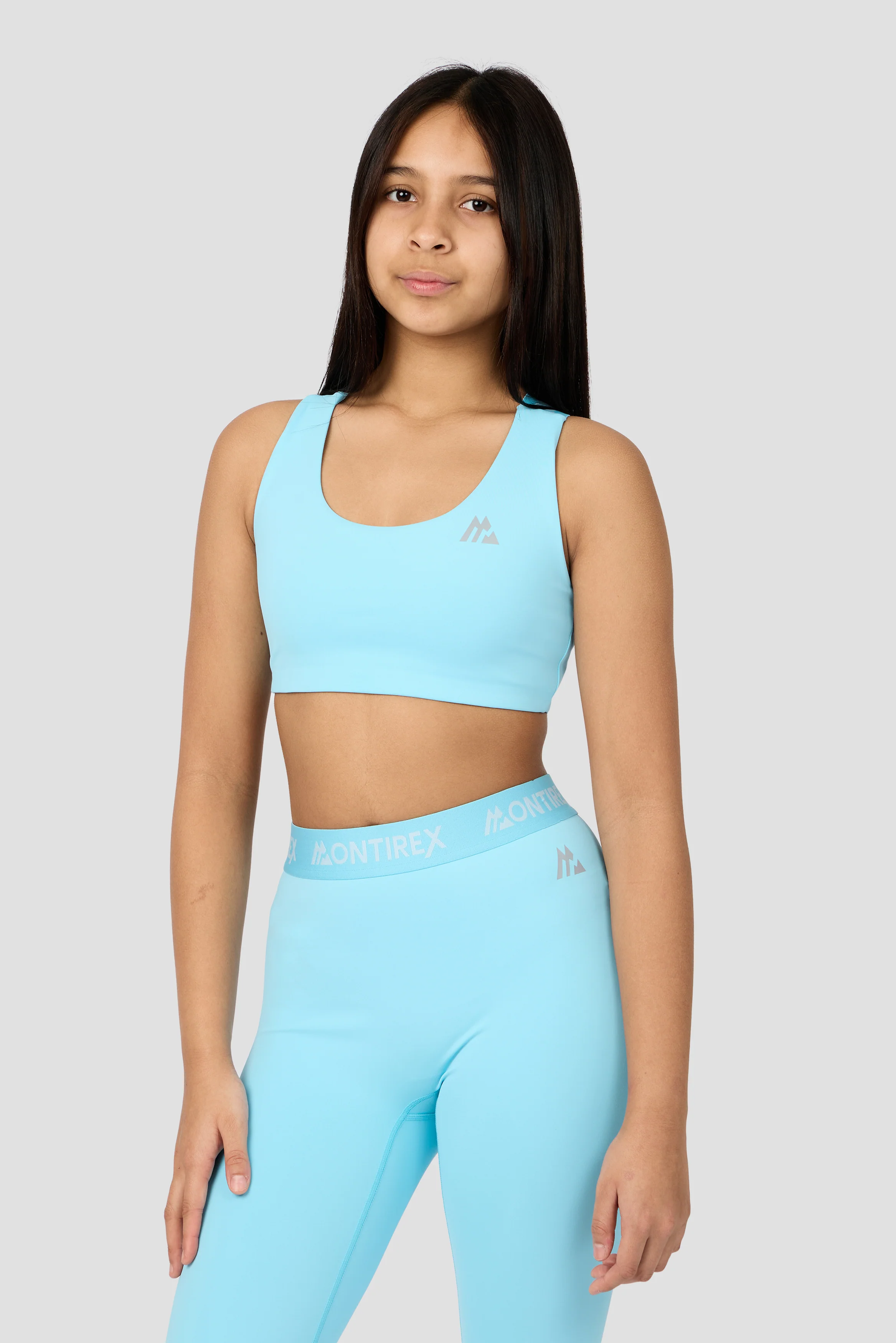 Girls Icon Bra Top - Seashell Blue