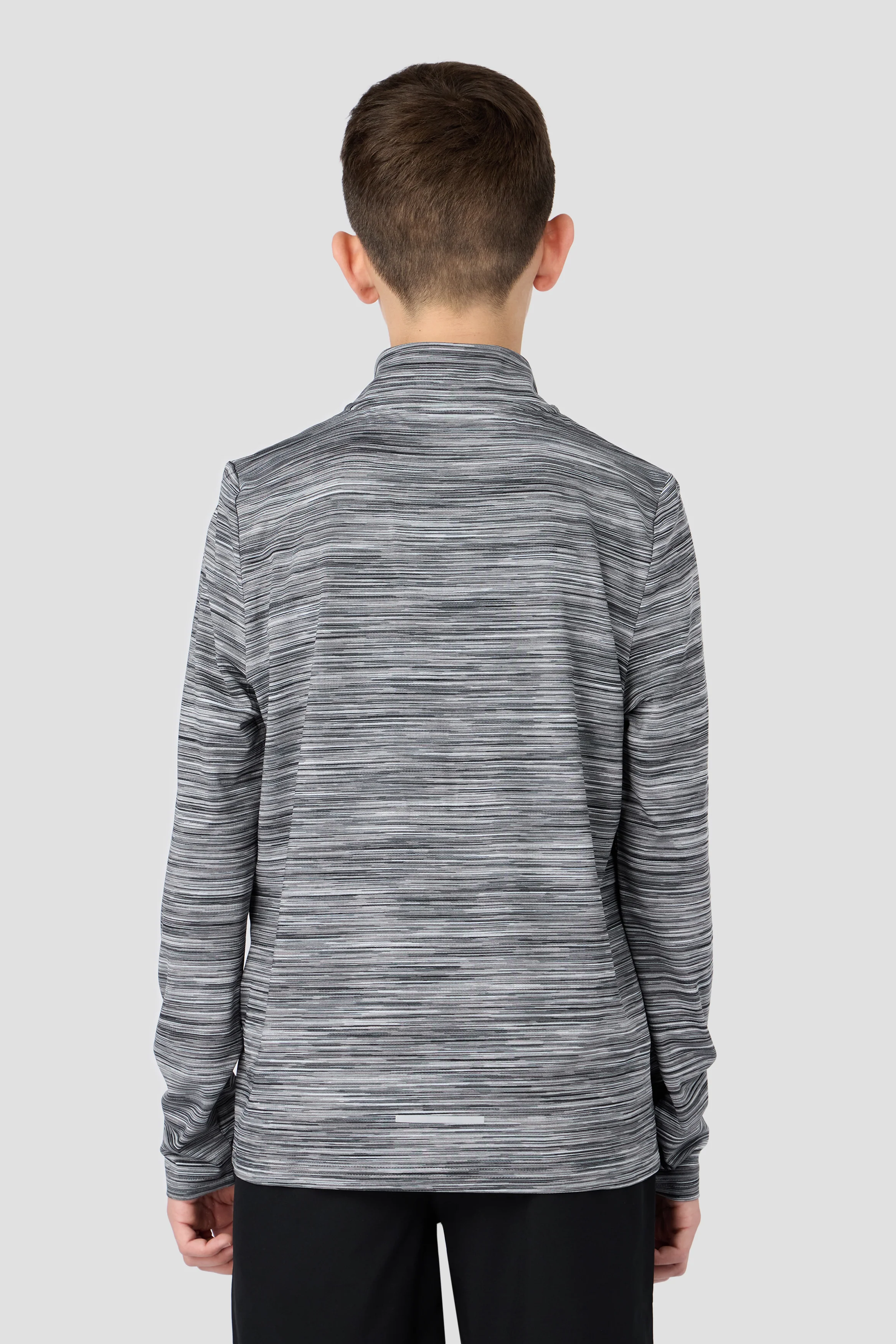 Boys Trail 1/4 Zip - Black/Grey Multi - Image 2